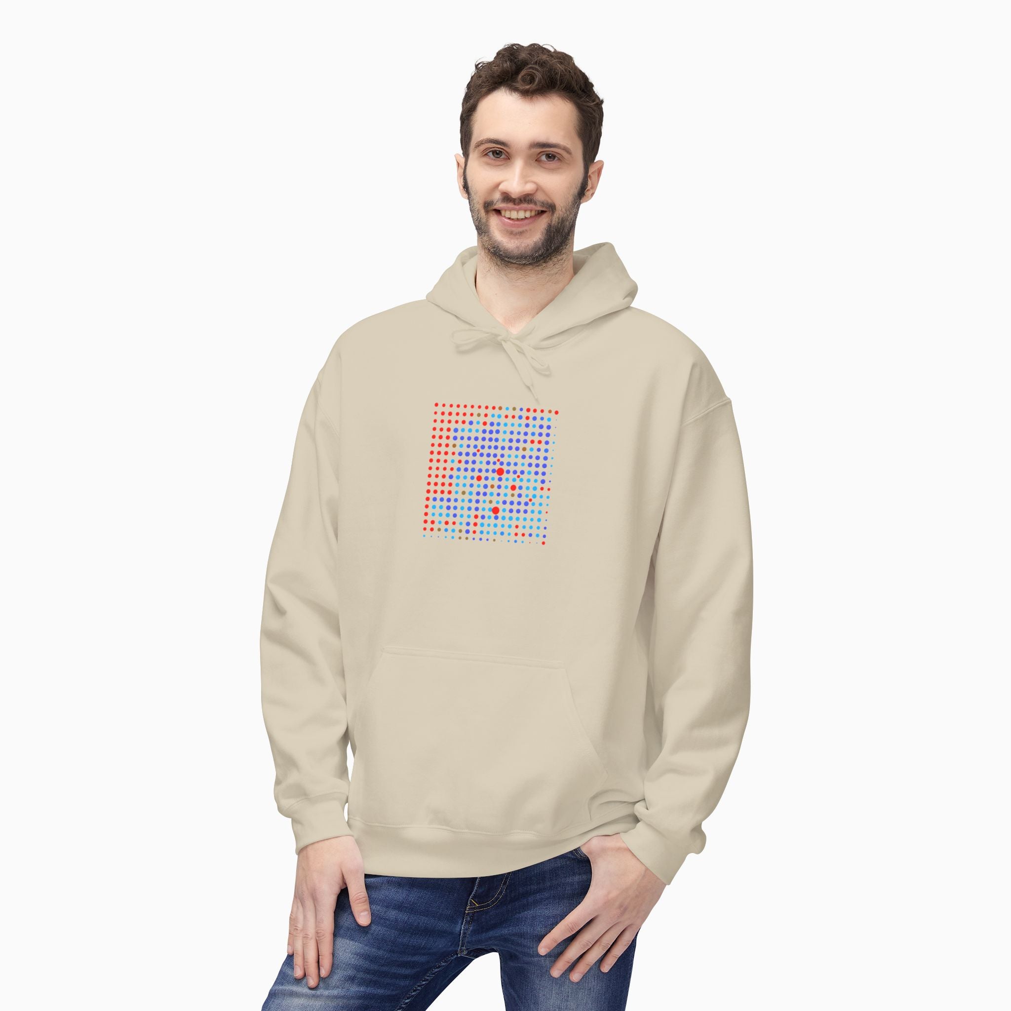 Blue & Red QR Code Unisex Hoodie