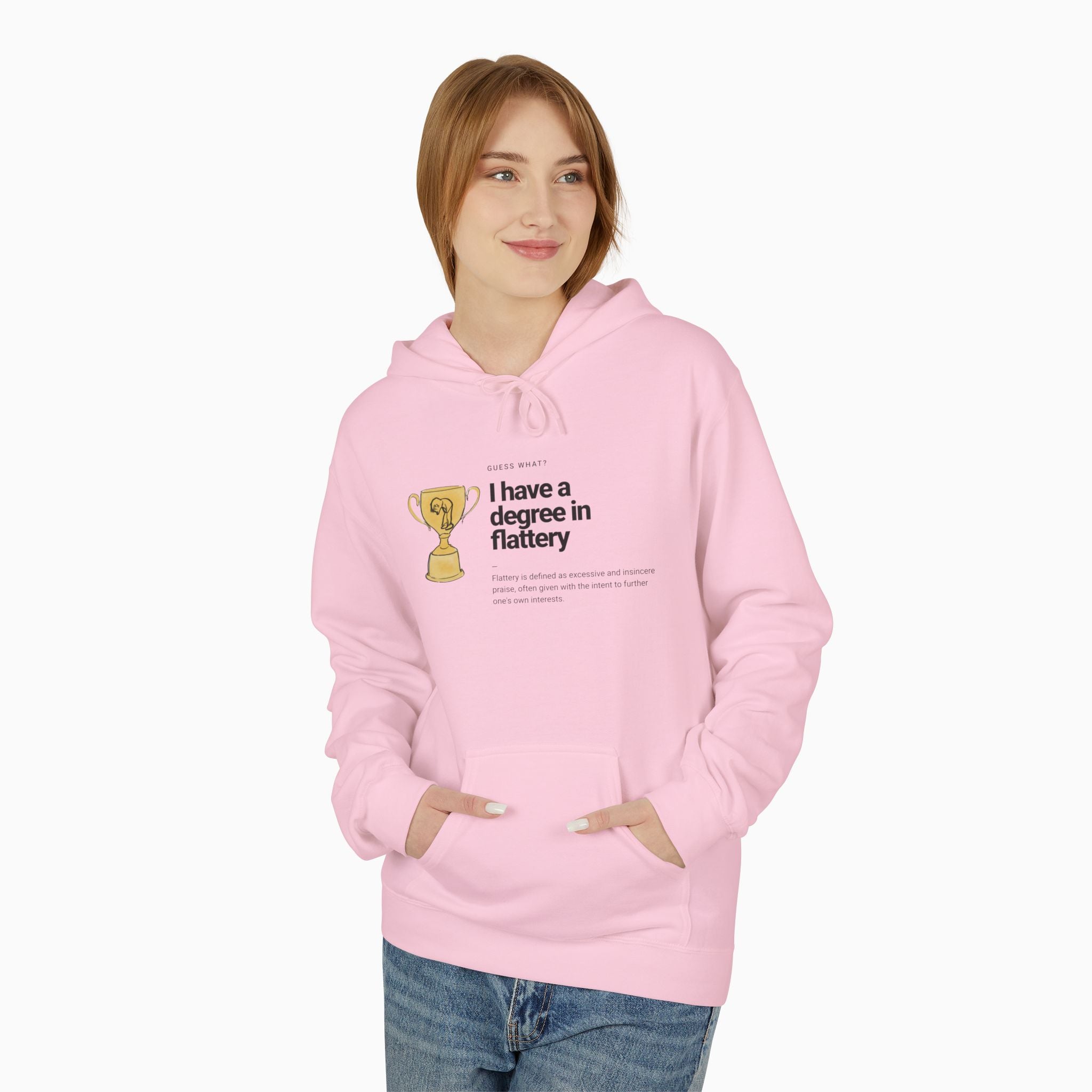 I Have a Degree in Flattery Dark Humor Unisex Hoodie