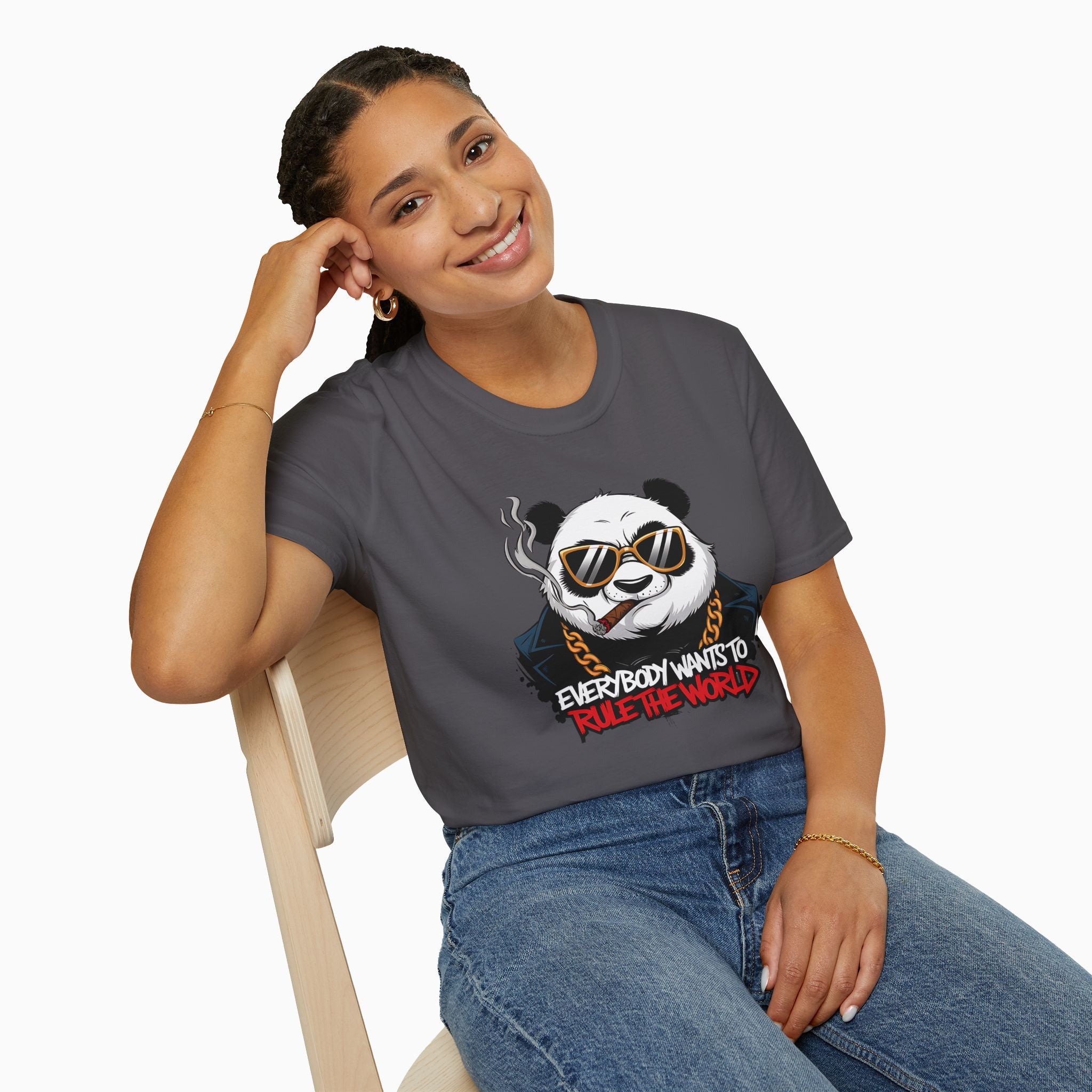 Gangster Panda Unisex T-Shirt: Everyone Wants to Rule the World