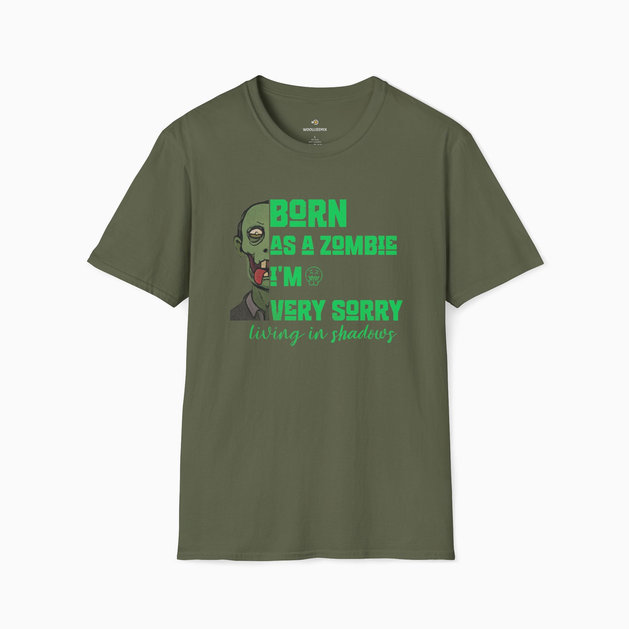 Born as a Zombie Unisex T-Shirt: Exclusive Woollieemix Design