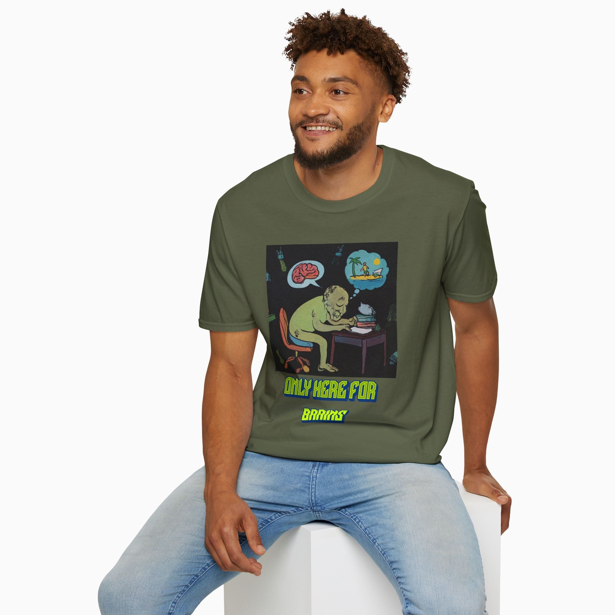 Zombie - Only Here for Brains Unisex T-Shirt