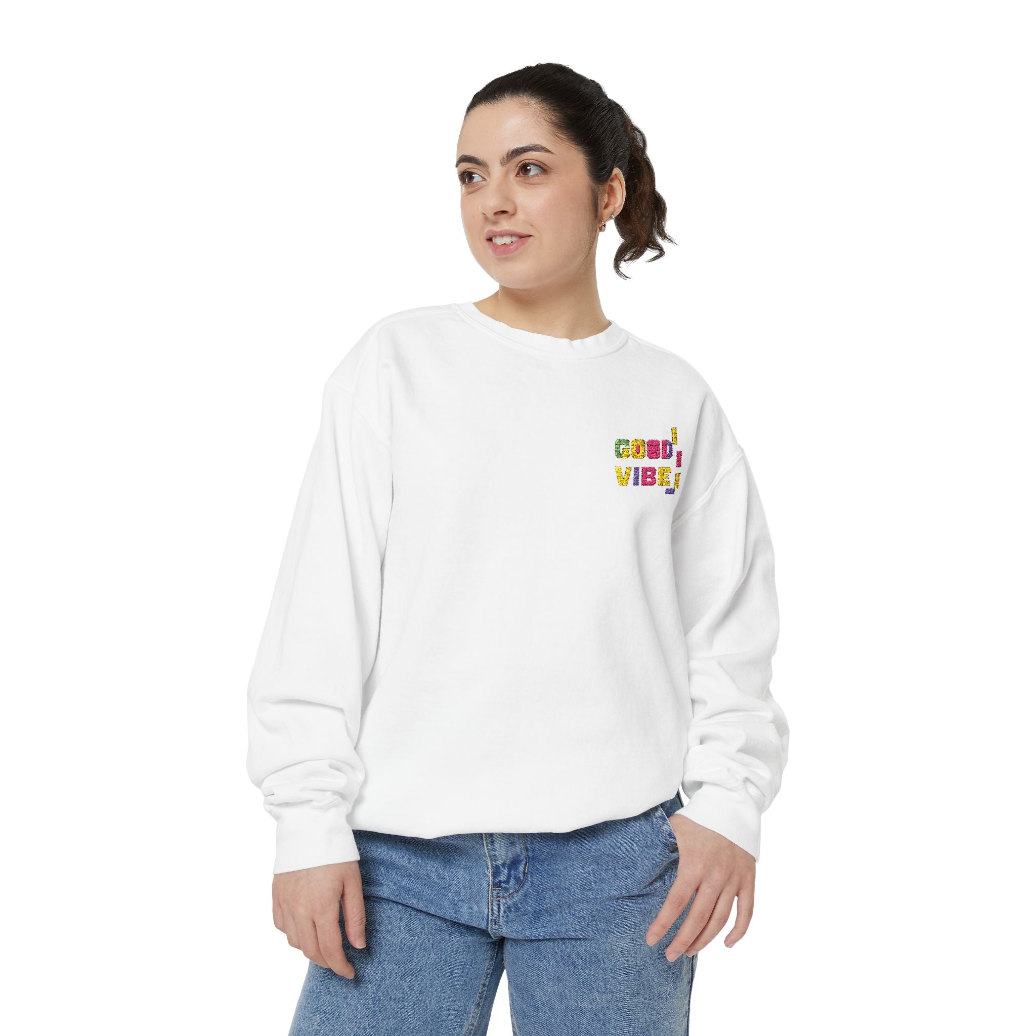 Good Vibe Unisex Embroidered Sweatshirt