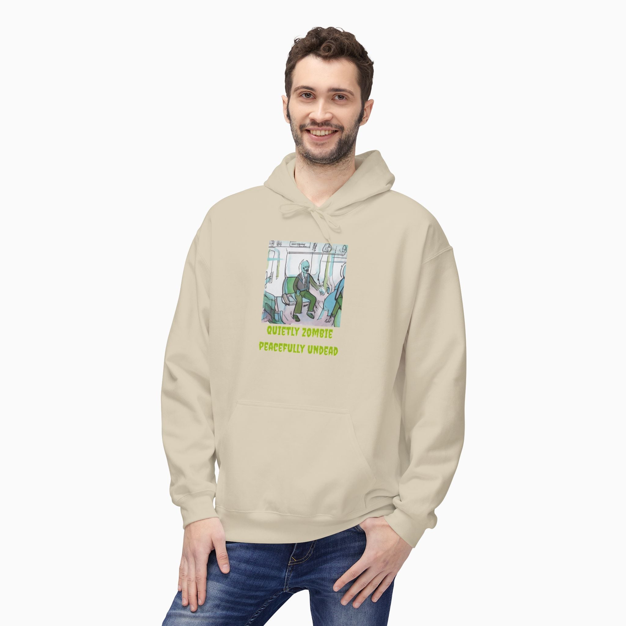 Quietly Zombie Peacefully Undead Unisex Hoodie