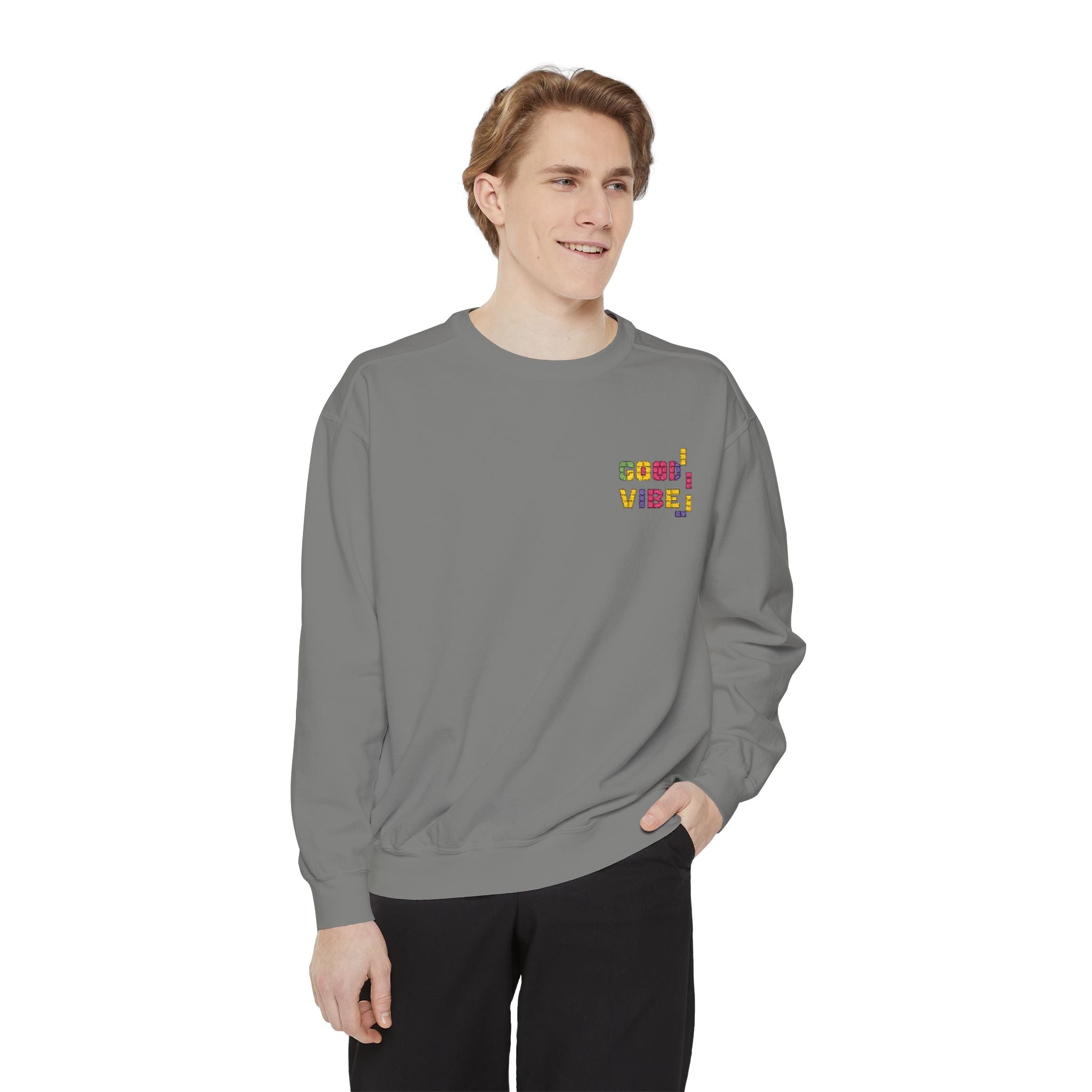 Good Vibe Unisex Embroidered Sweatshirt
