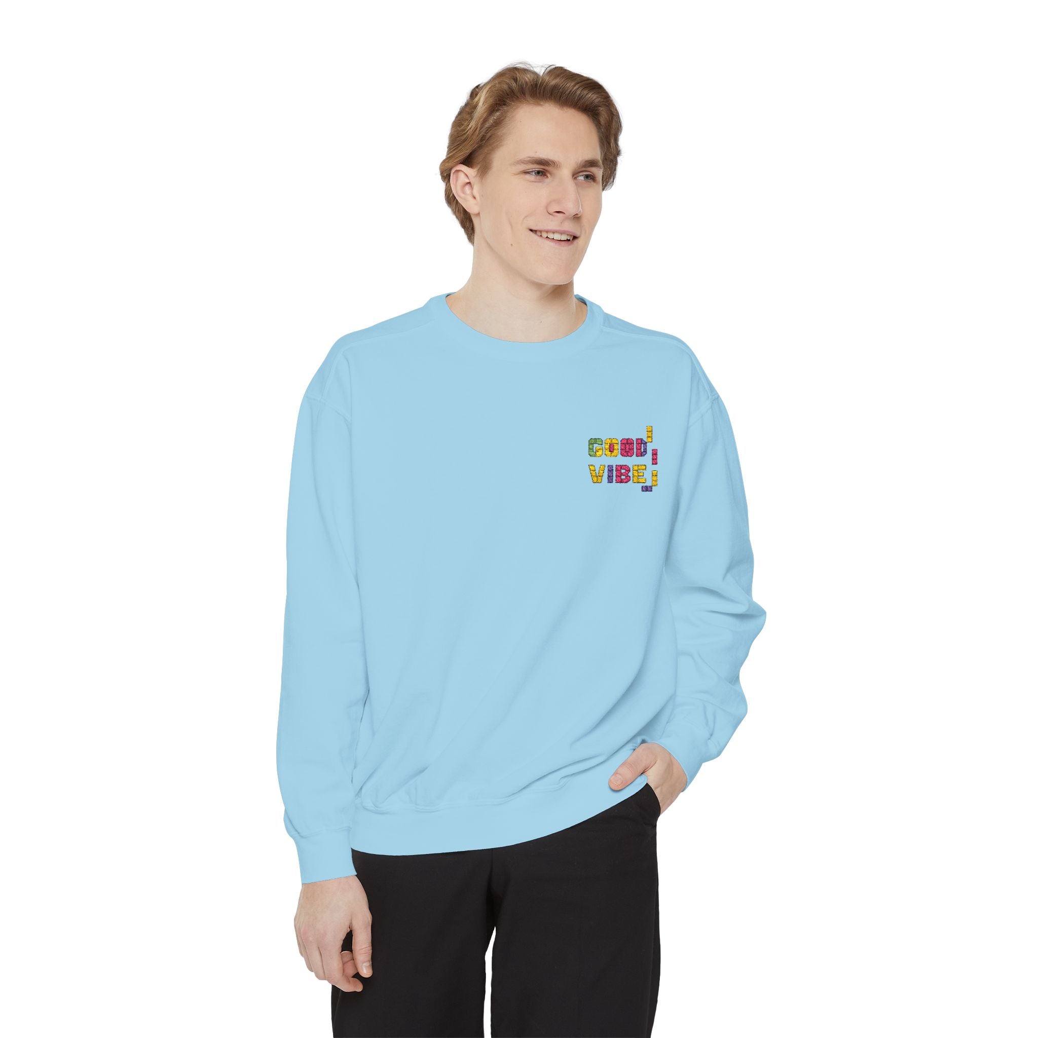 Good Vibe Unisex Embroidered Sweatshirt
