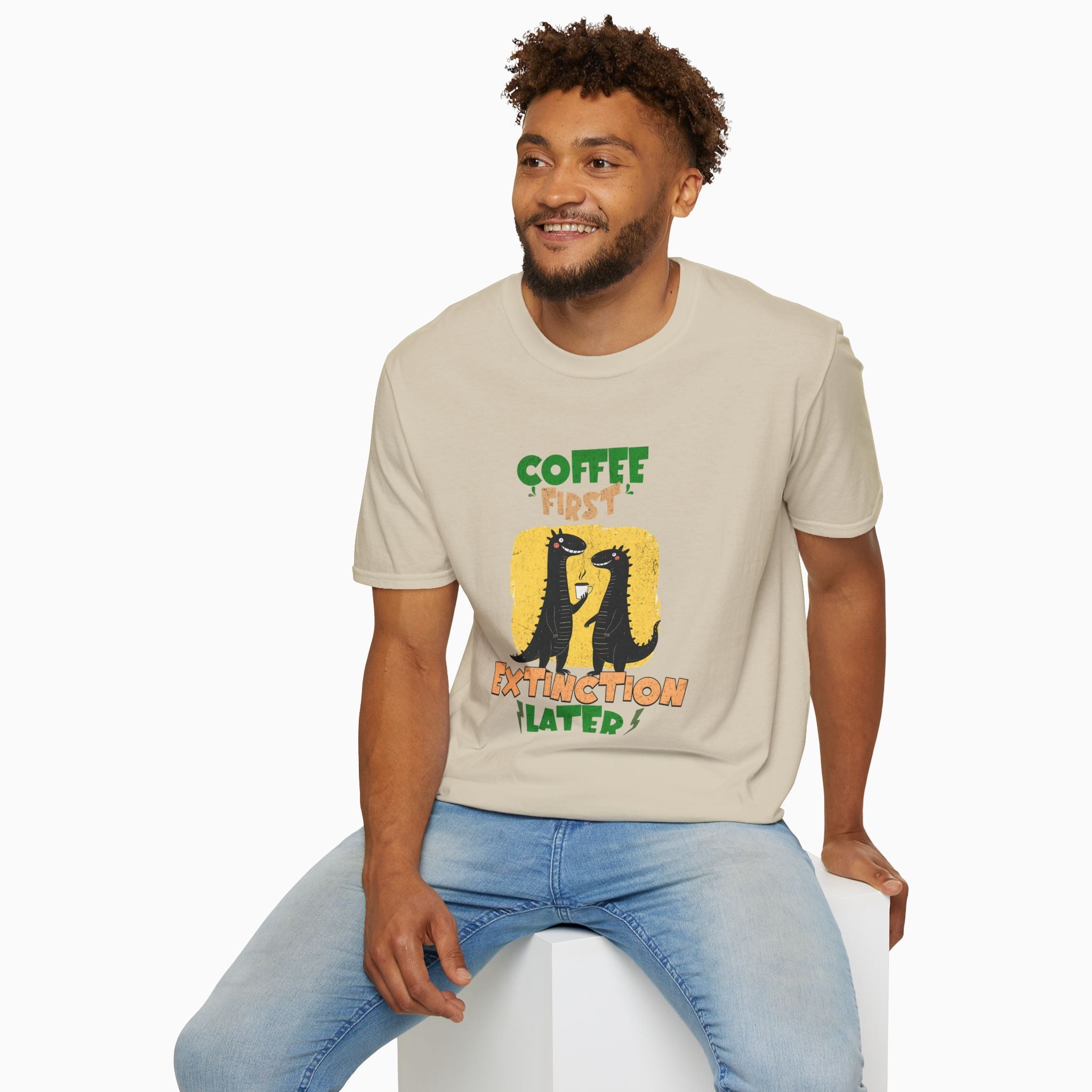 Coffee First, Extinction Later Unisex T-Shirt