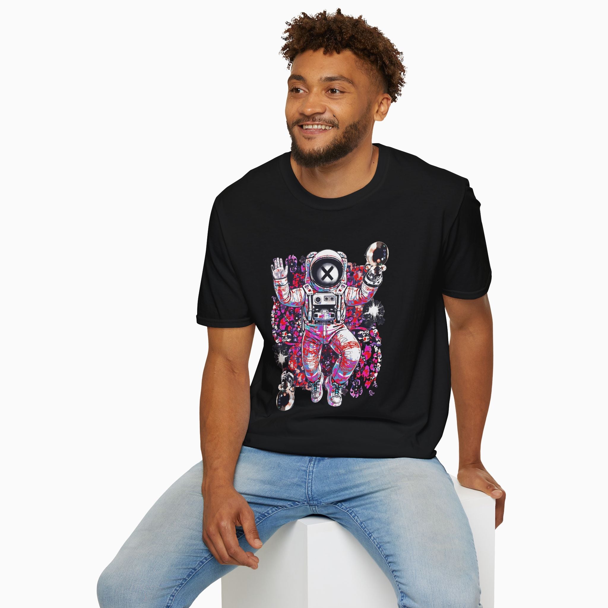 Astronaut Floating in Space Unisex T-Shirt