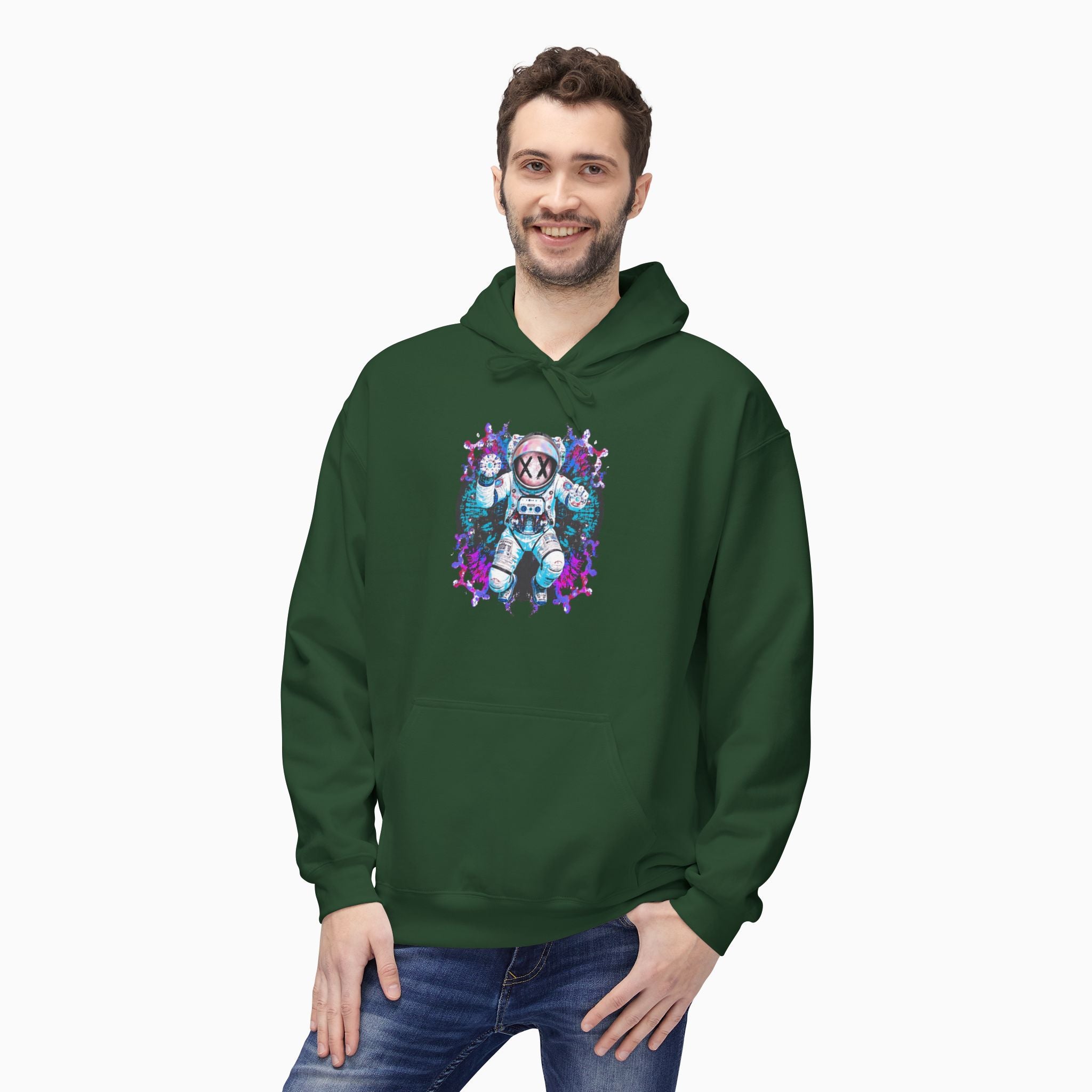 Astronauts Hoodie - Exclusive Unisex Design by Woollieemix Apparel