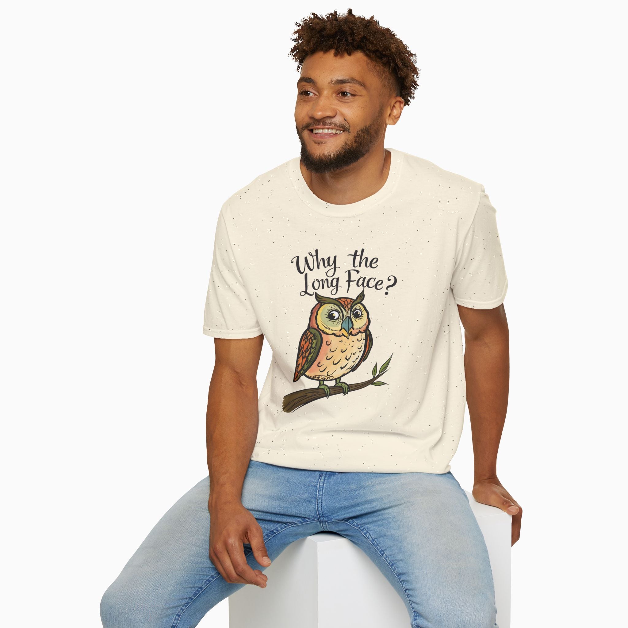 Night Owl Why the Long Face Unisex T-Shirt