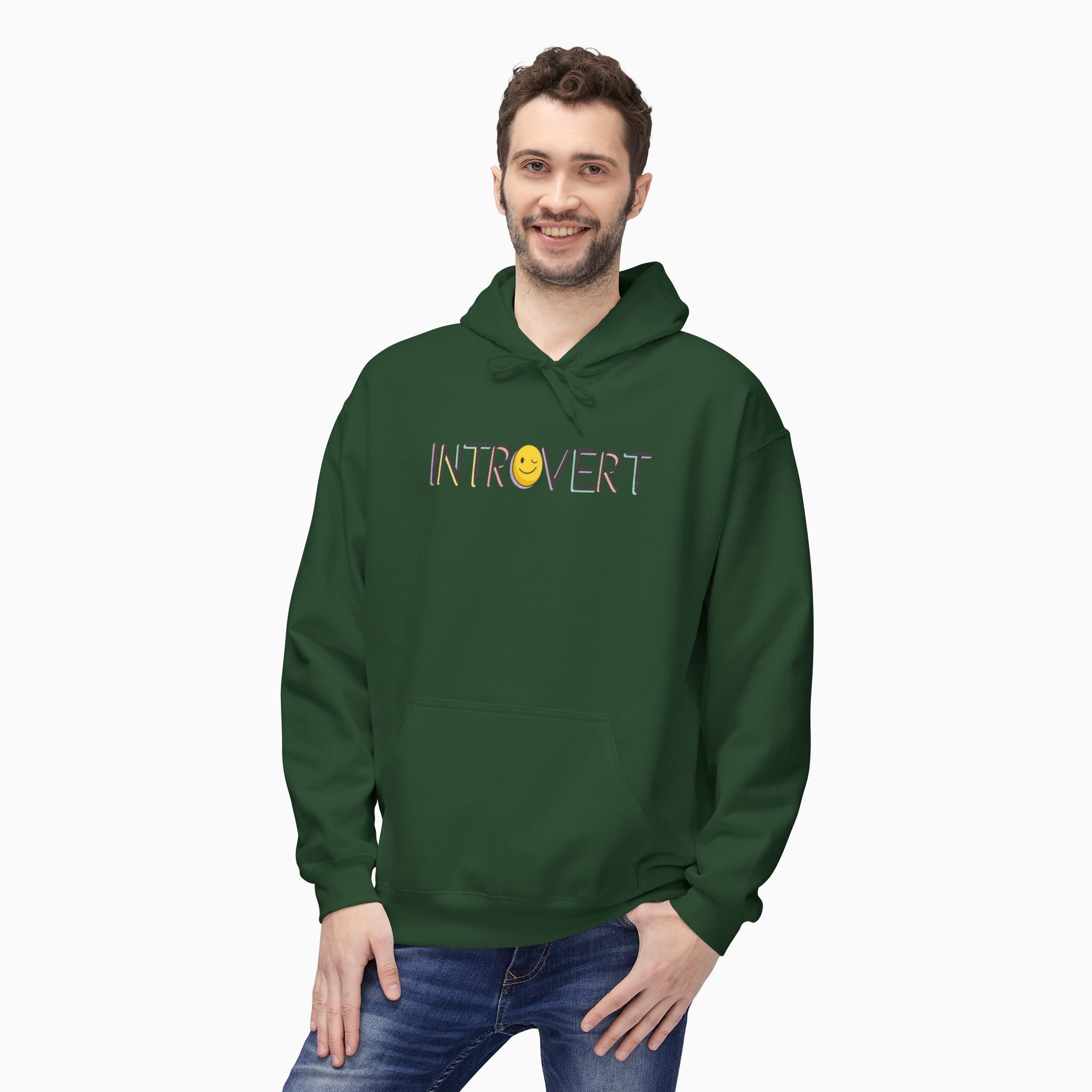 Introvert Unisex Hoodie - Sustainable Comfort & Style by Woollieemix