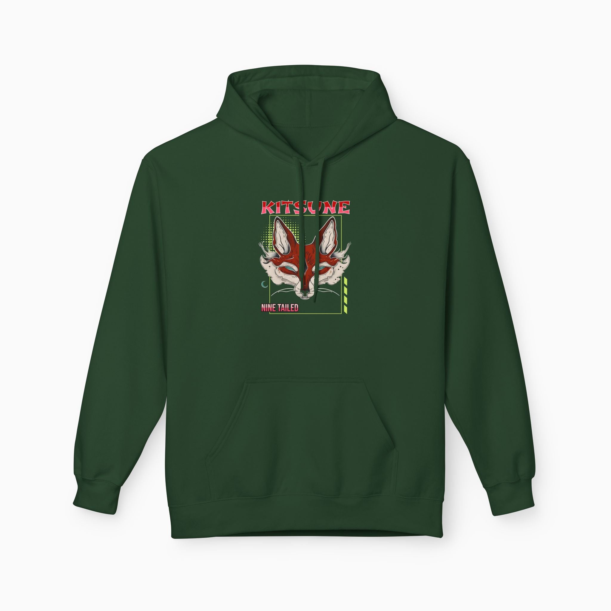 Kitsune Nine Tailed Fox Unisex Hoodie - Design by Woollieemix
