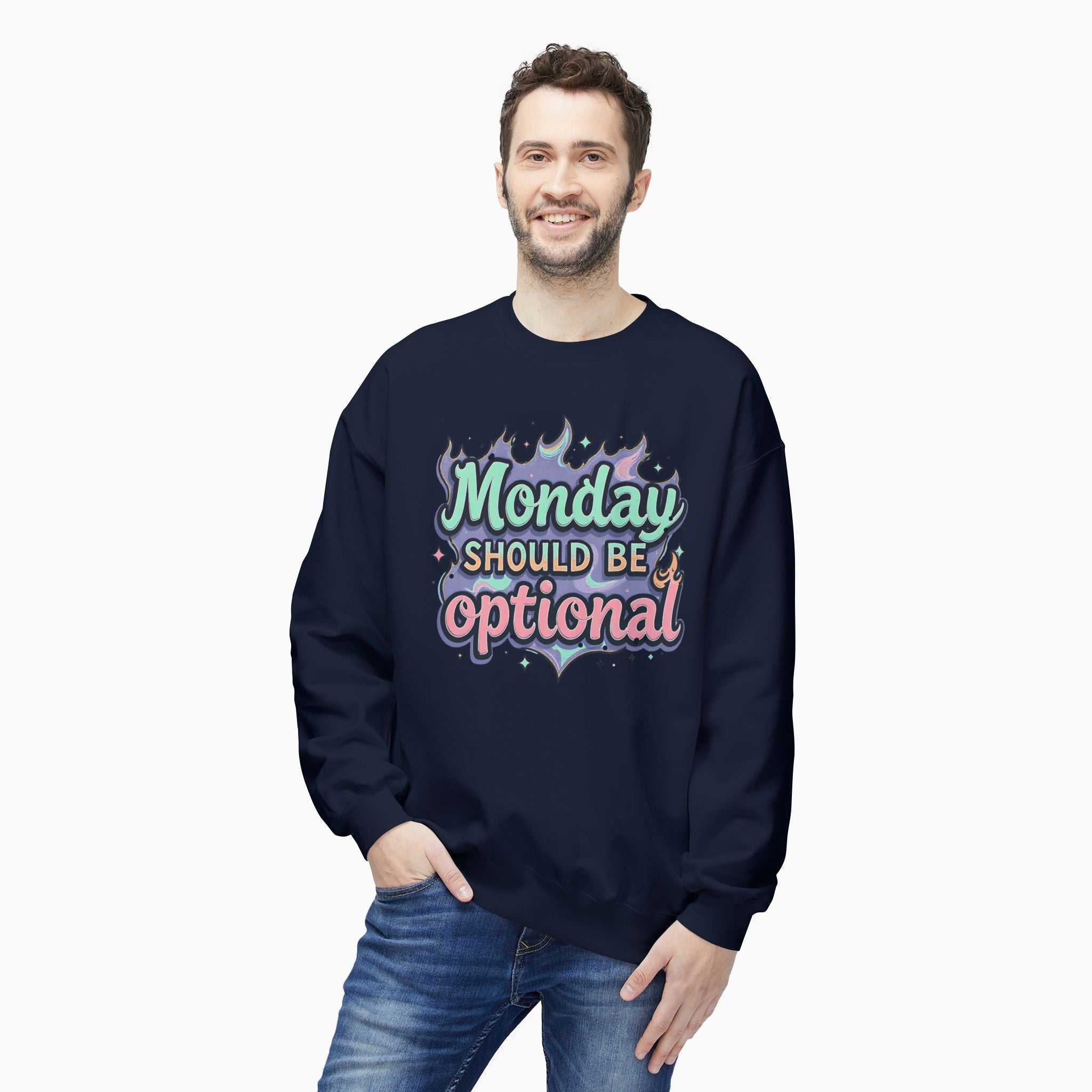 Monday Should Be Optional Sweatshirt - Unisex Comfort by Woollieemix