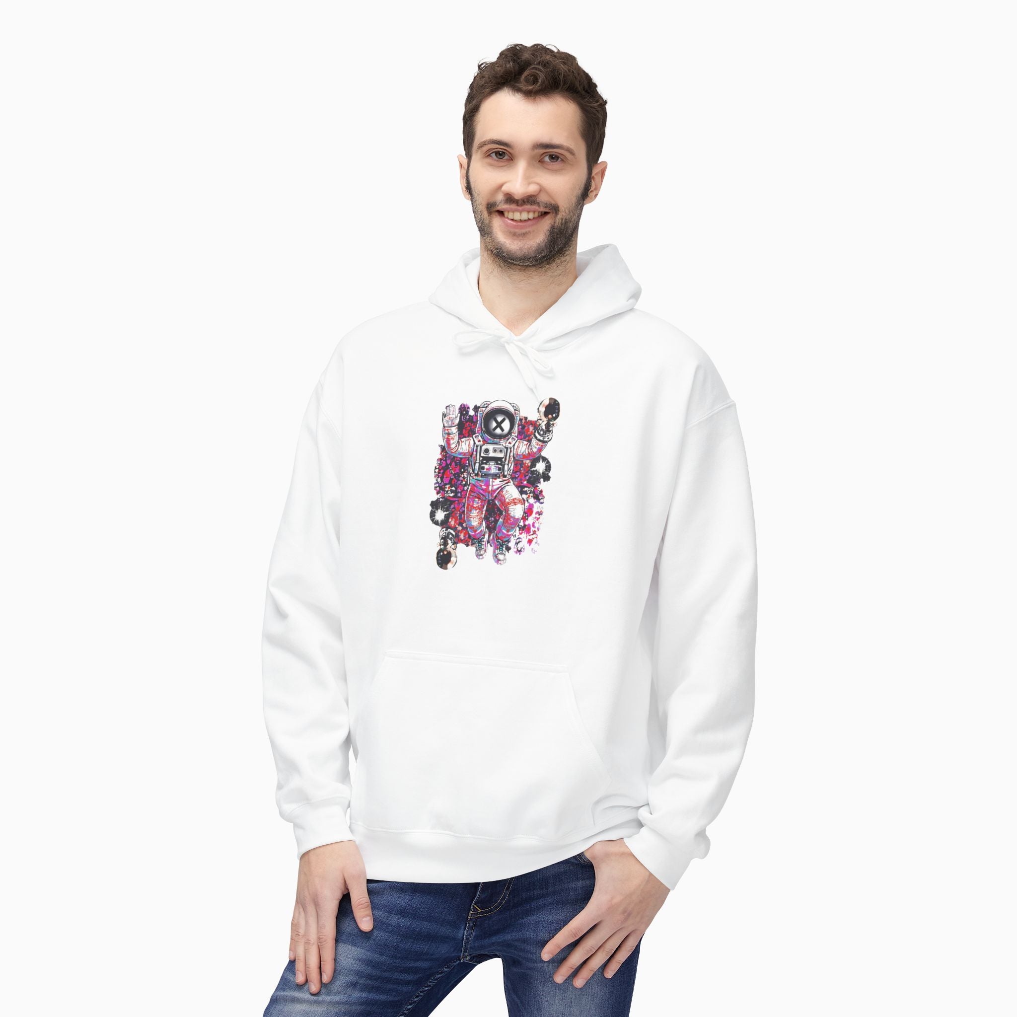 Astronaut Floating in Space Unisex Hoodie