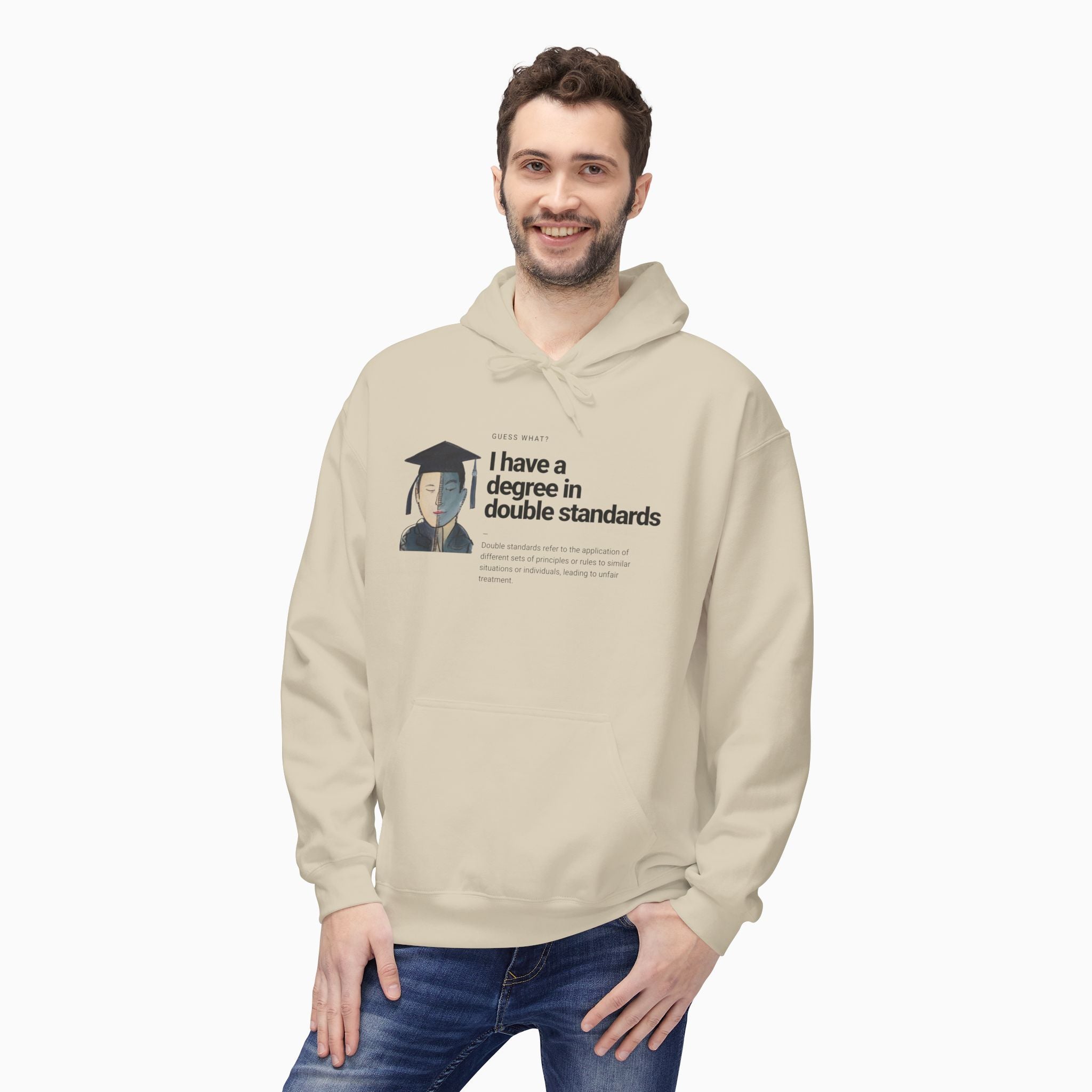 I Have a Degree in Double Standards Dark Humor Unisex Hoodie