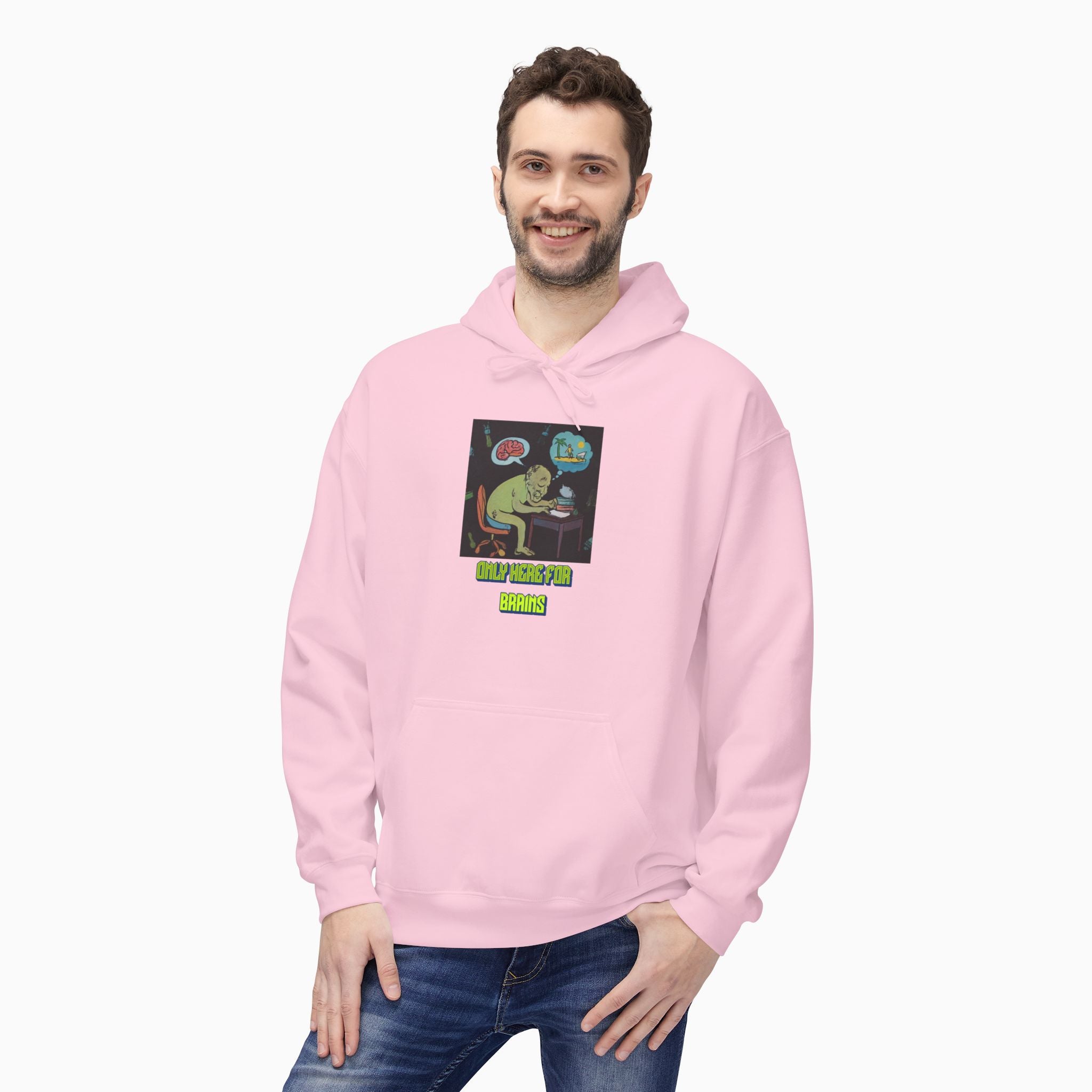 Zombie - Only Here for Brains Unisex Hoodie