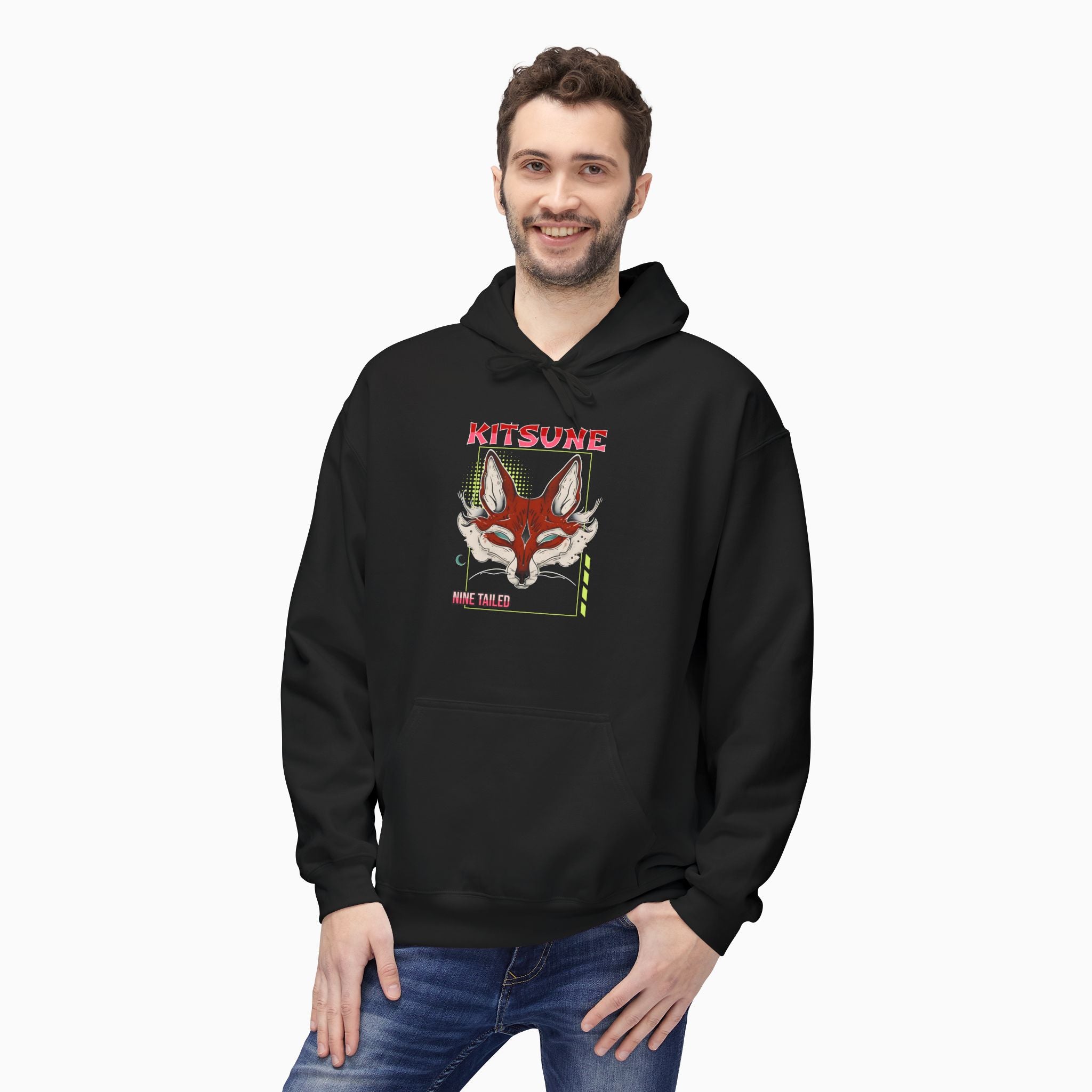 Kitsune Nine Tailed Fox Unisex Hoodie - Design by Woollieemix