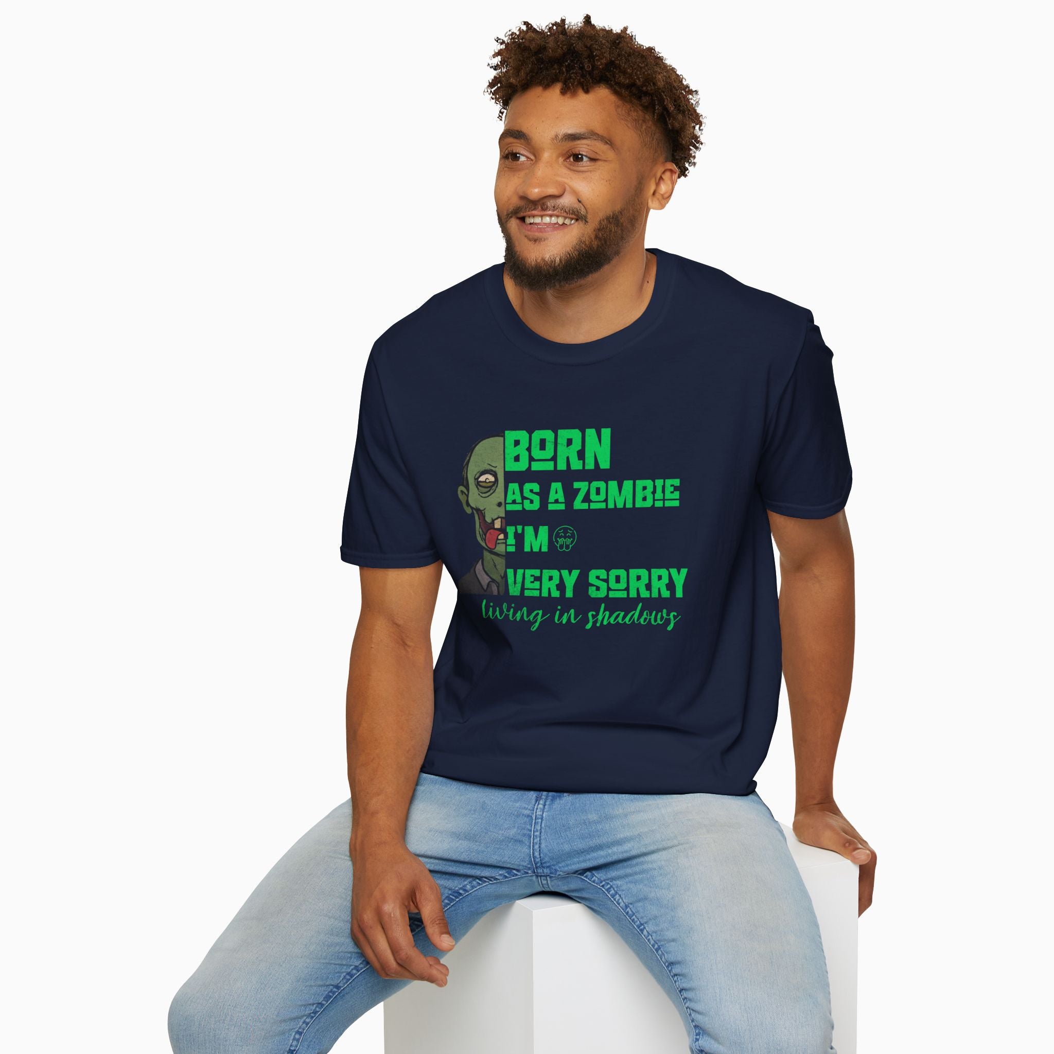 Born as a Zombie Unisex T-Shirt: Exclusive Woollieemix Design