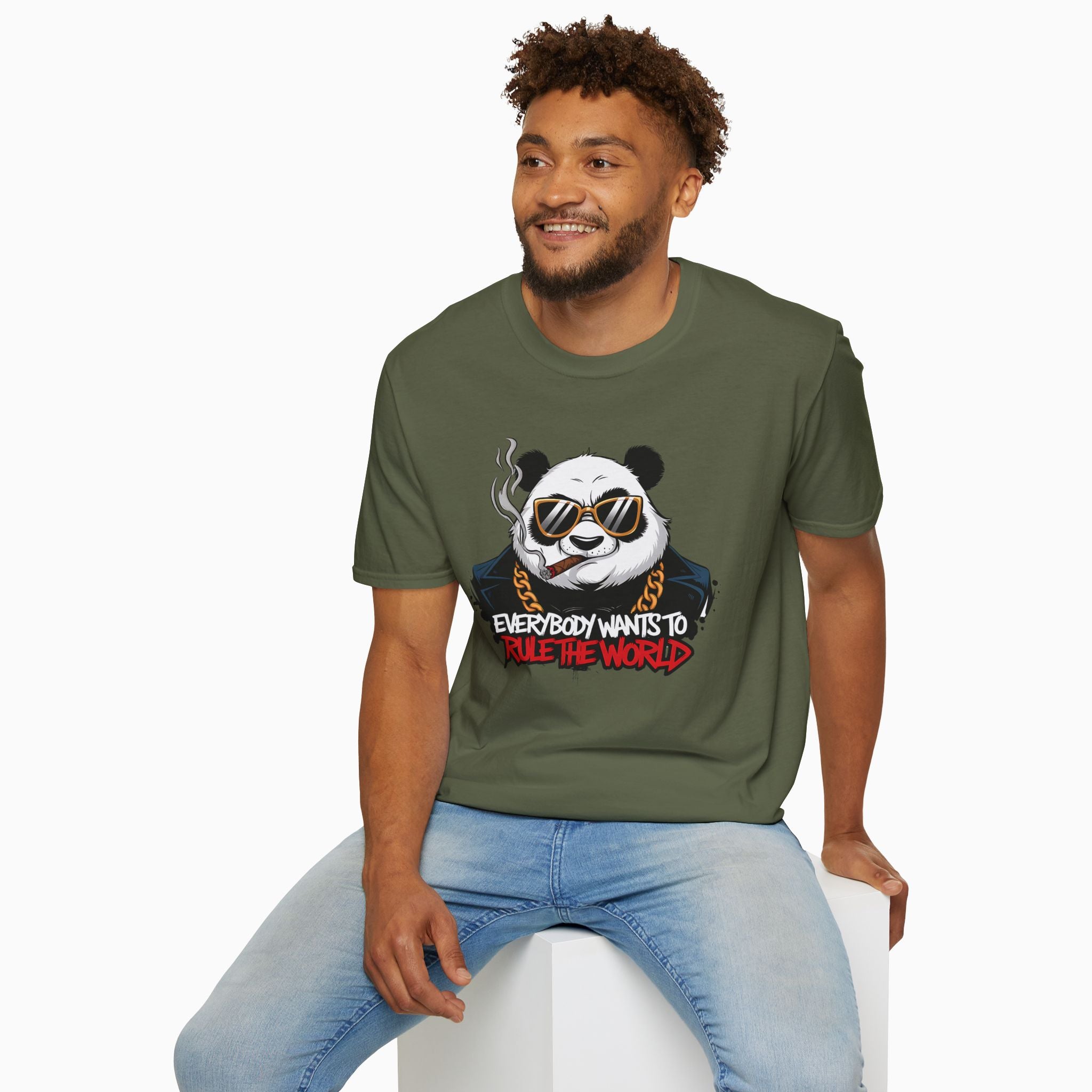 Gangster Panda Unisex T-Shirt: Everyone Wants to Rule the World