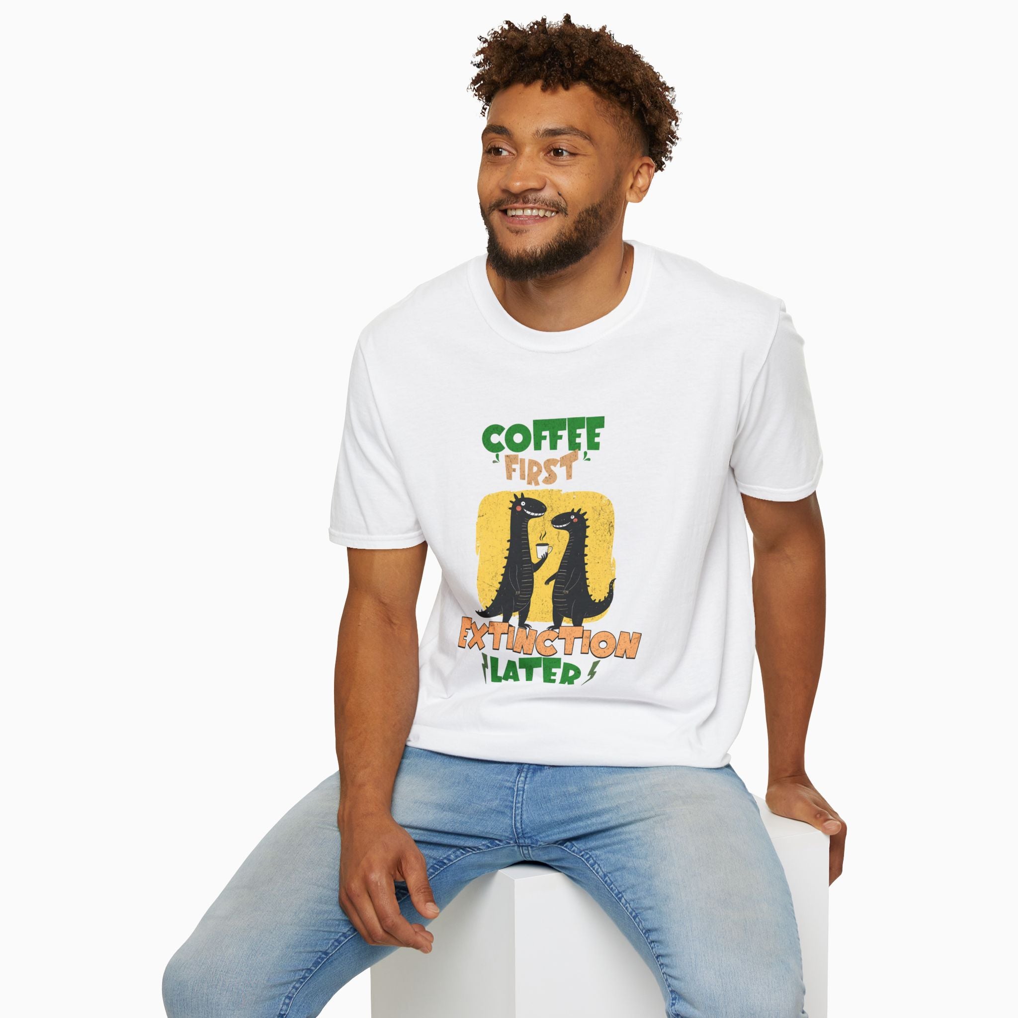 Coffee First, Extinction Later Unisex T-Shirt