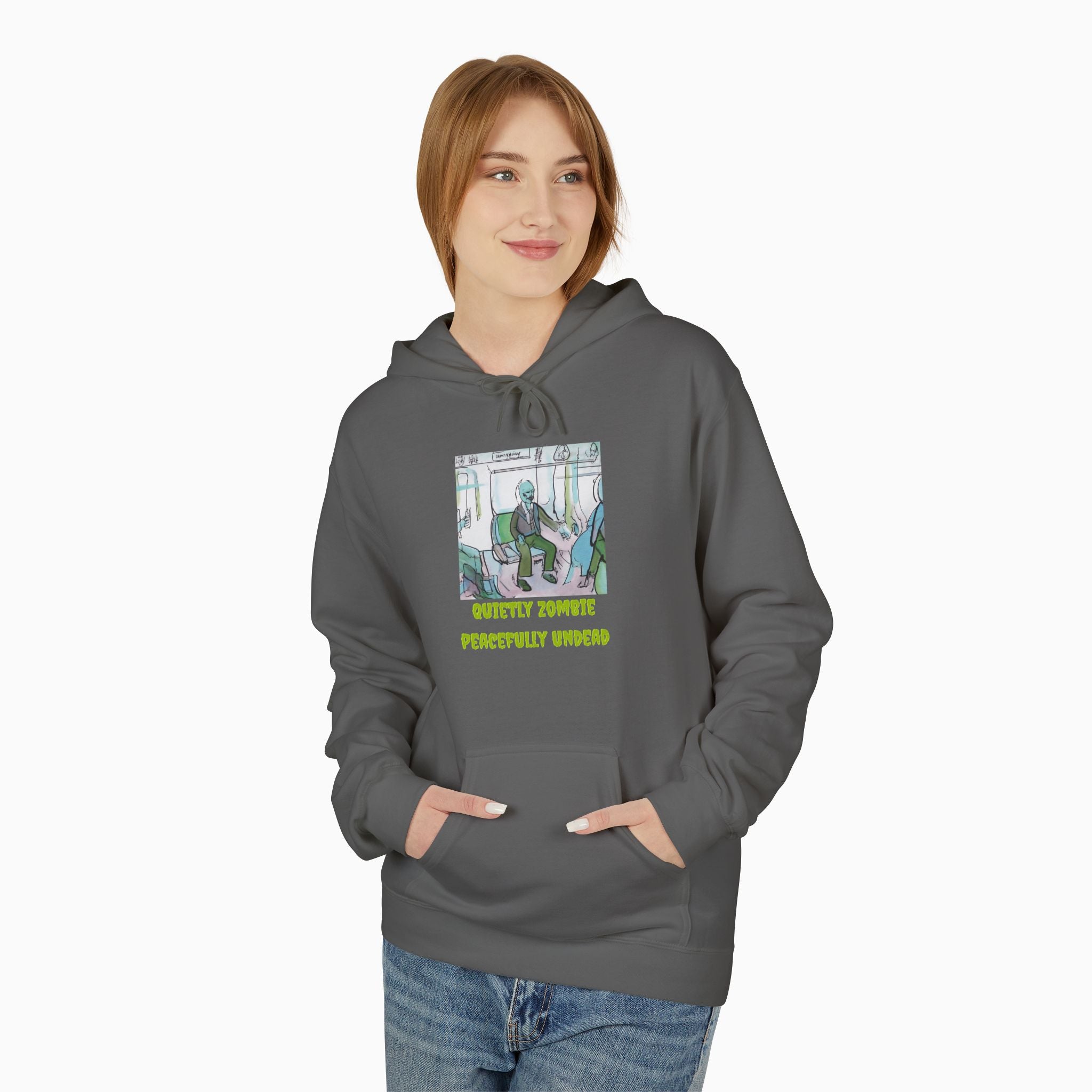 Quietly Zombie Peacefully Undead Unisex Hoodie