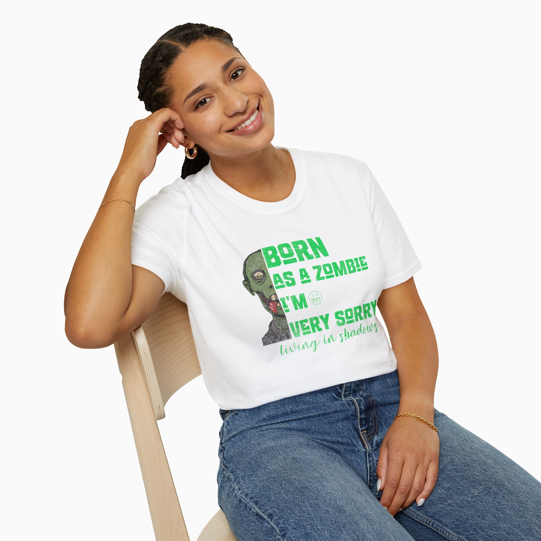 Born as a Zombie Unisex T-Shirt: Exclusive Woollieemix Design