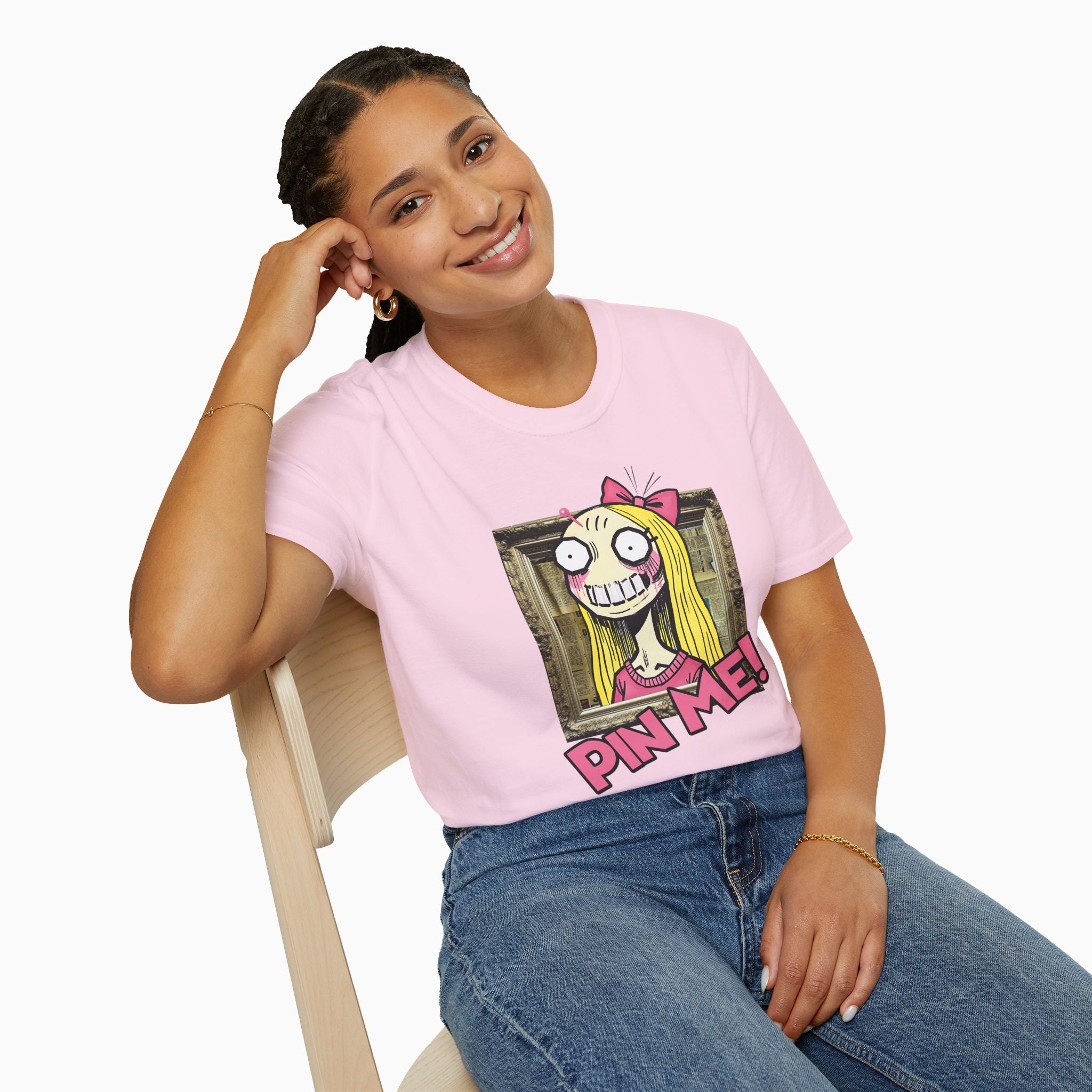 Pin Me Unisex T-Shirt - Premium 100% Cotton Classic Crew Neck Tee