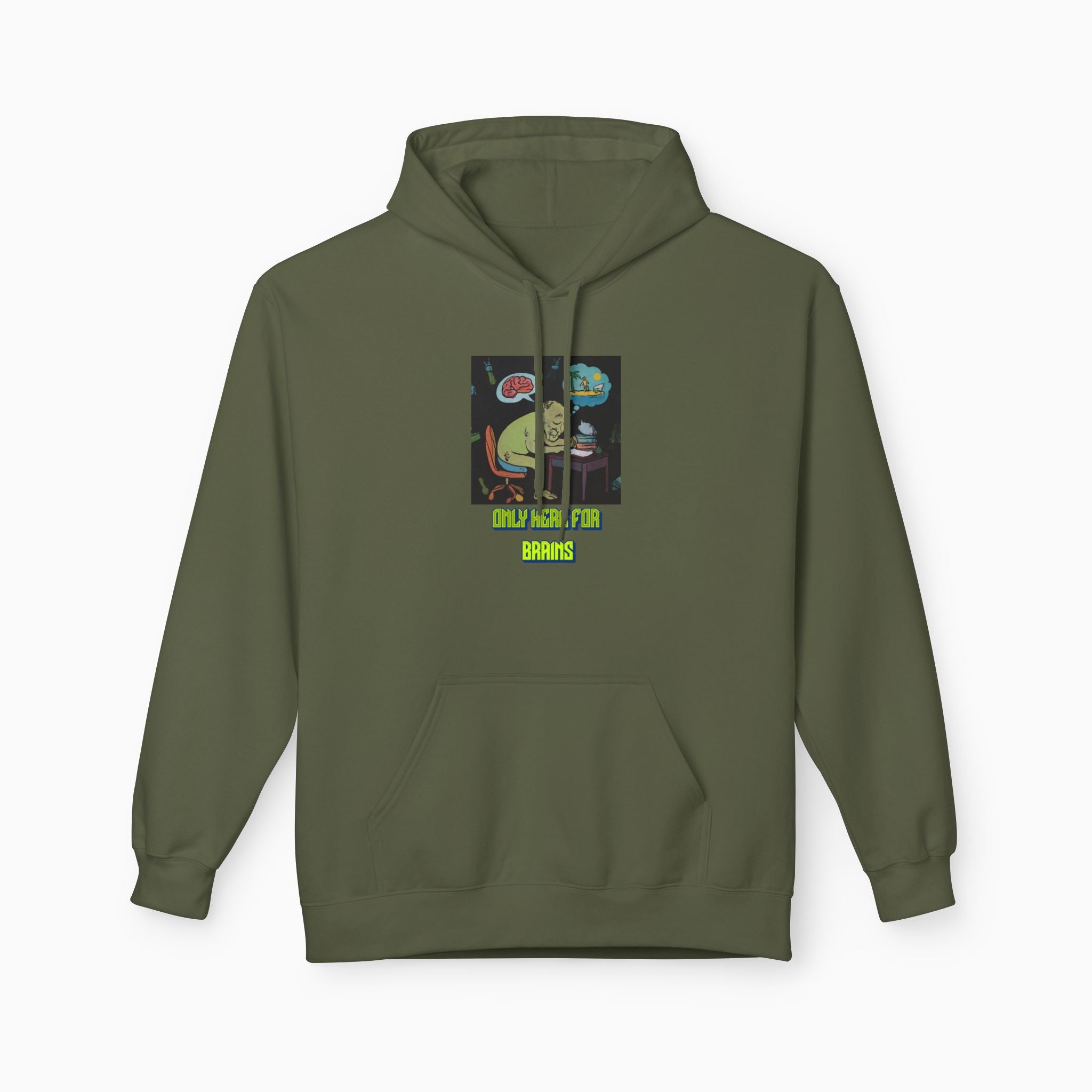 Zombie - Only Here for Brains Unisex Hoodie