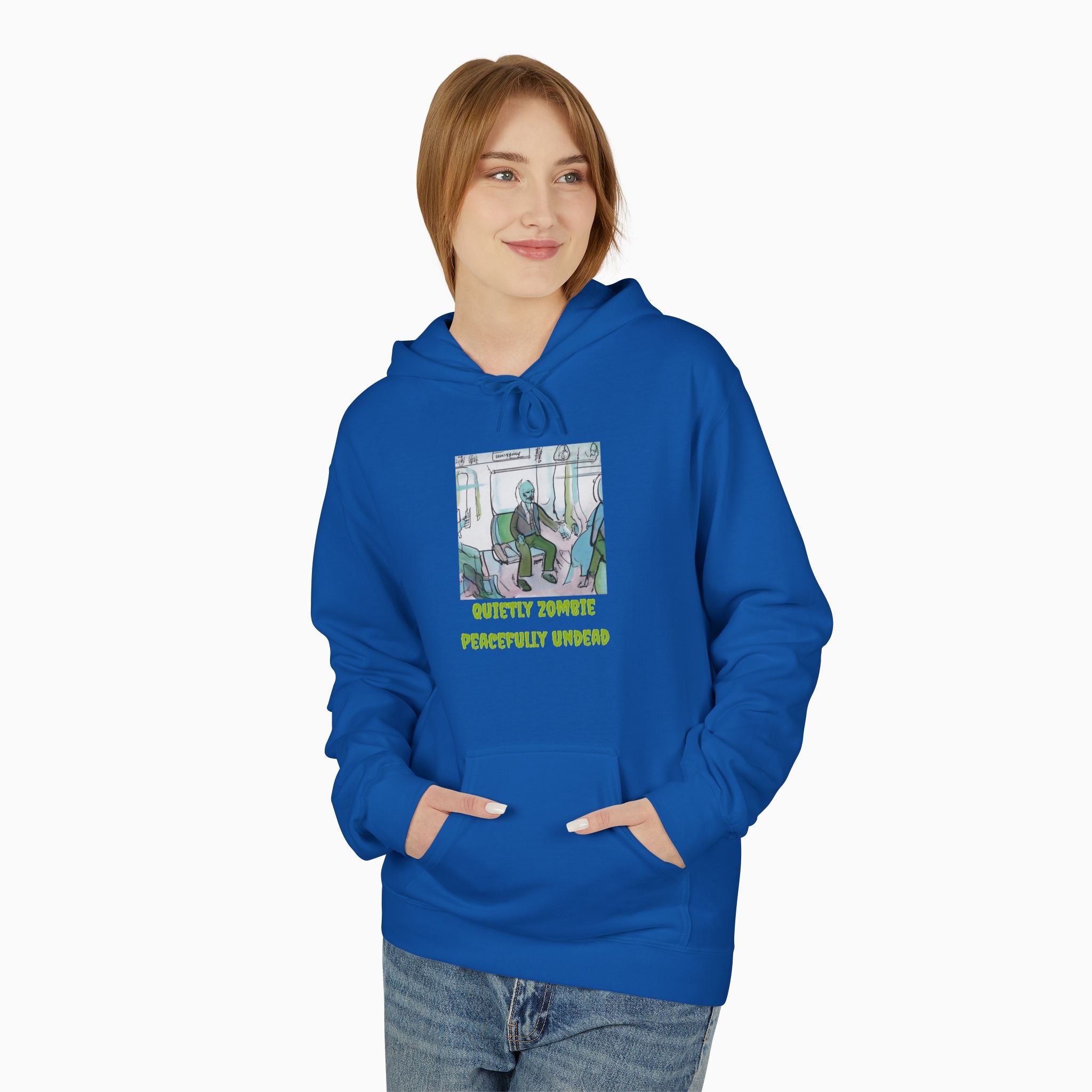 Quietly Zombie Peacefully Undead Unisex Hoodie