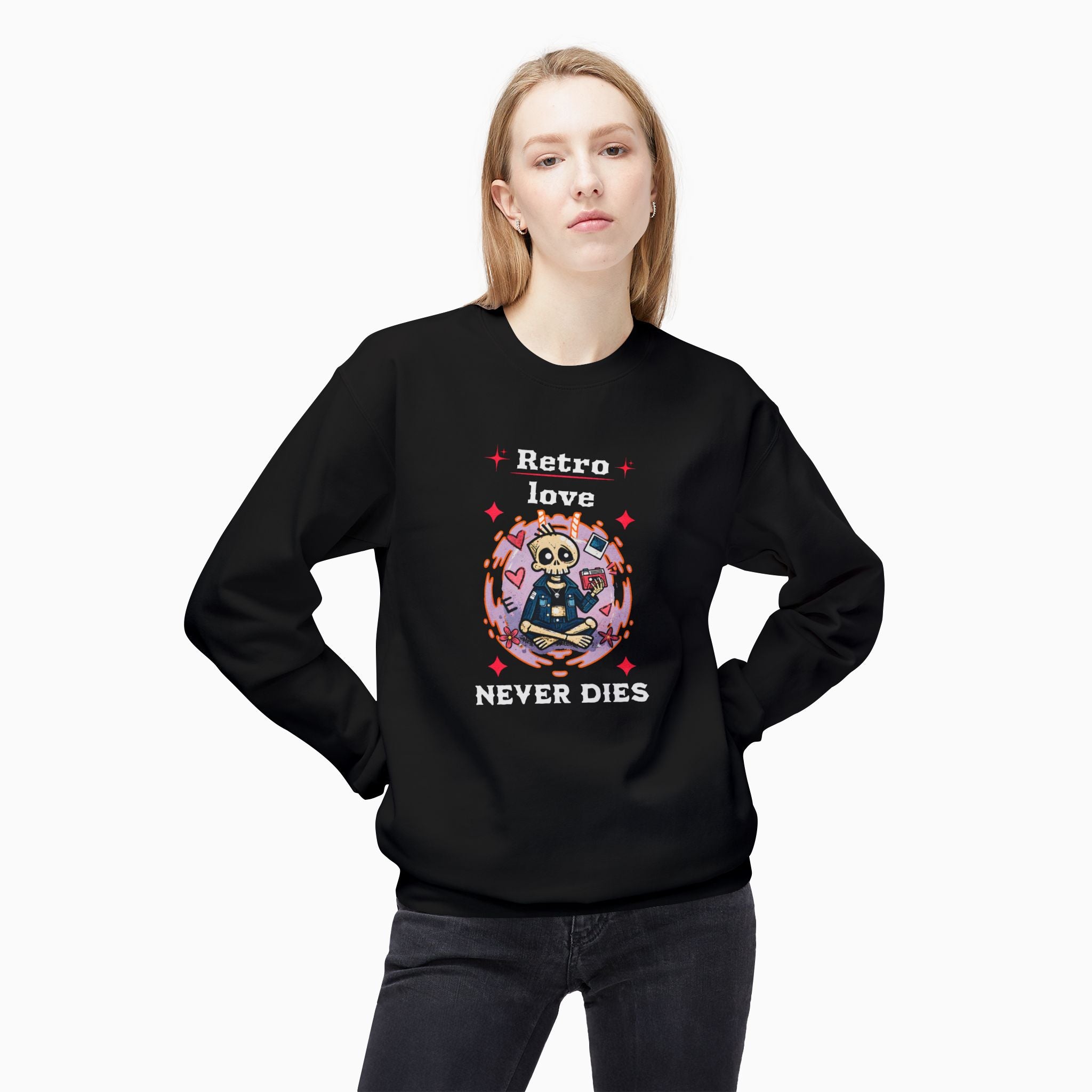 Retro Love, Never Dies Unisex Sweatshirt