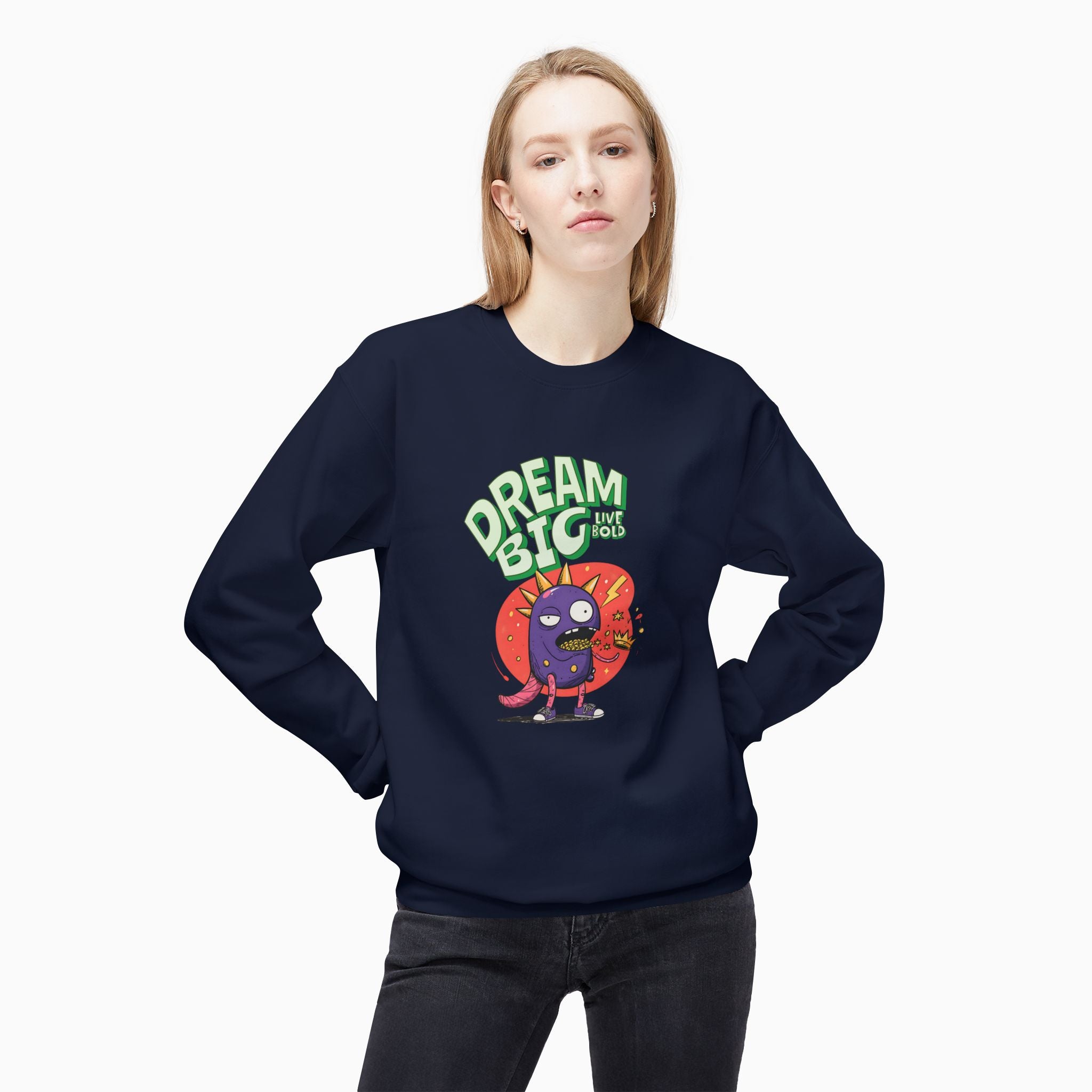 Dream Big, Live Bold Unisex Sweatshirt | Soft 80% Cotton Comfort