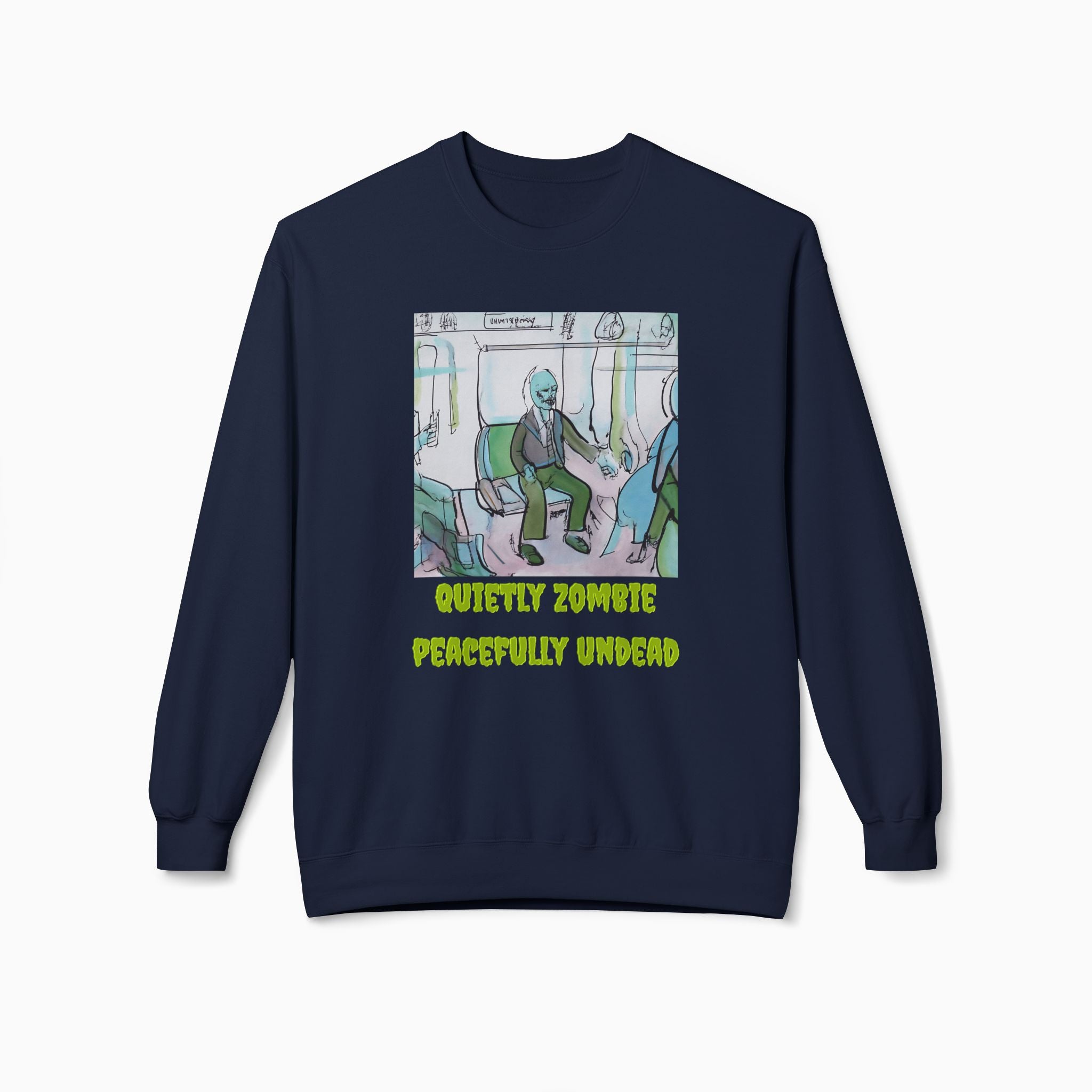 Quietly Zombie Peacefully Undead Unisex Sweatshirt