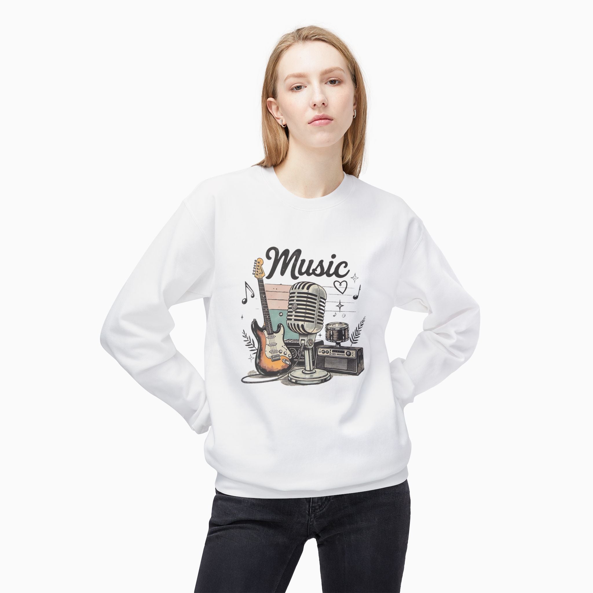 Vintage Music Unisex Sweatshirt - Soft & Stylish by Woollieemix