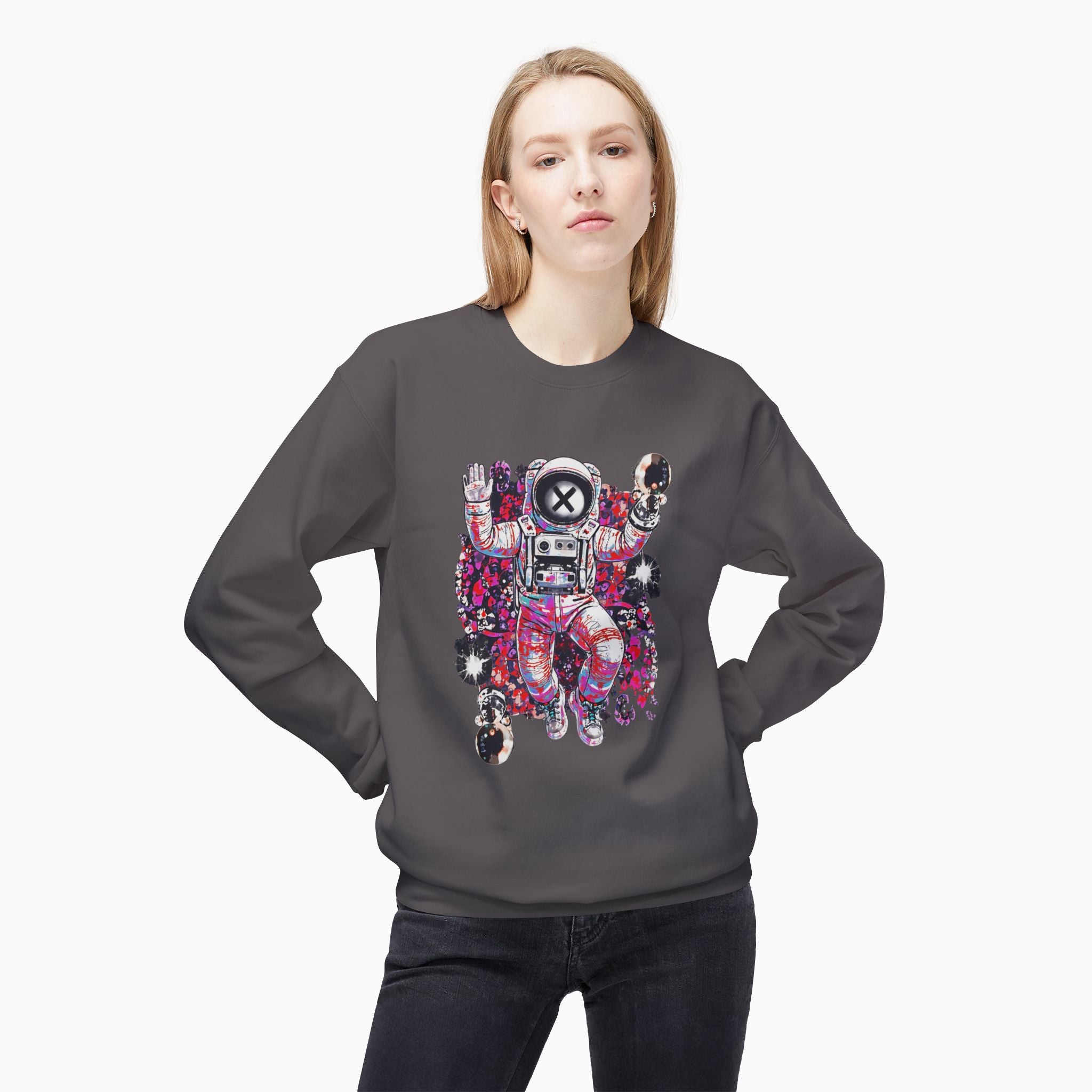 Astronaut Floating in Space Unisex Sweatshirt