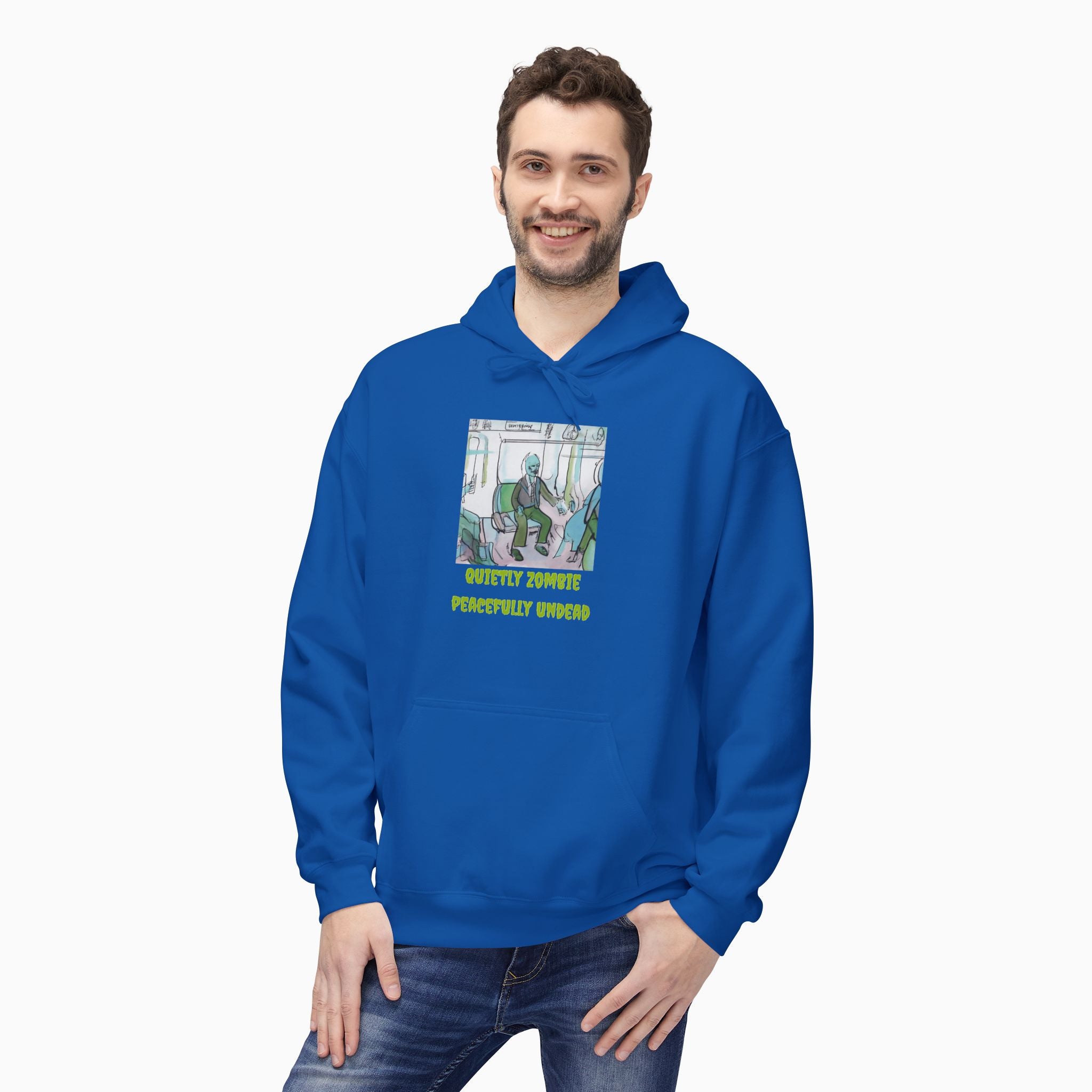 Quietly Zombie Peacefully Undead Unisex Hoodie