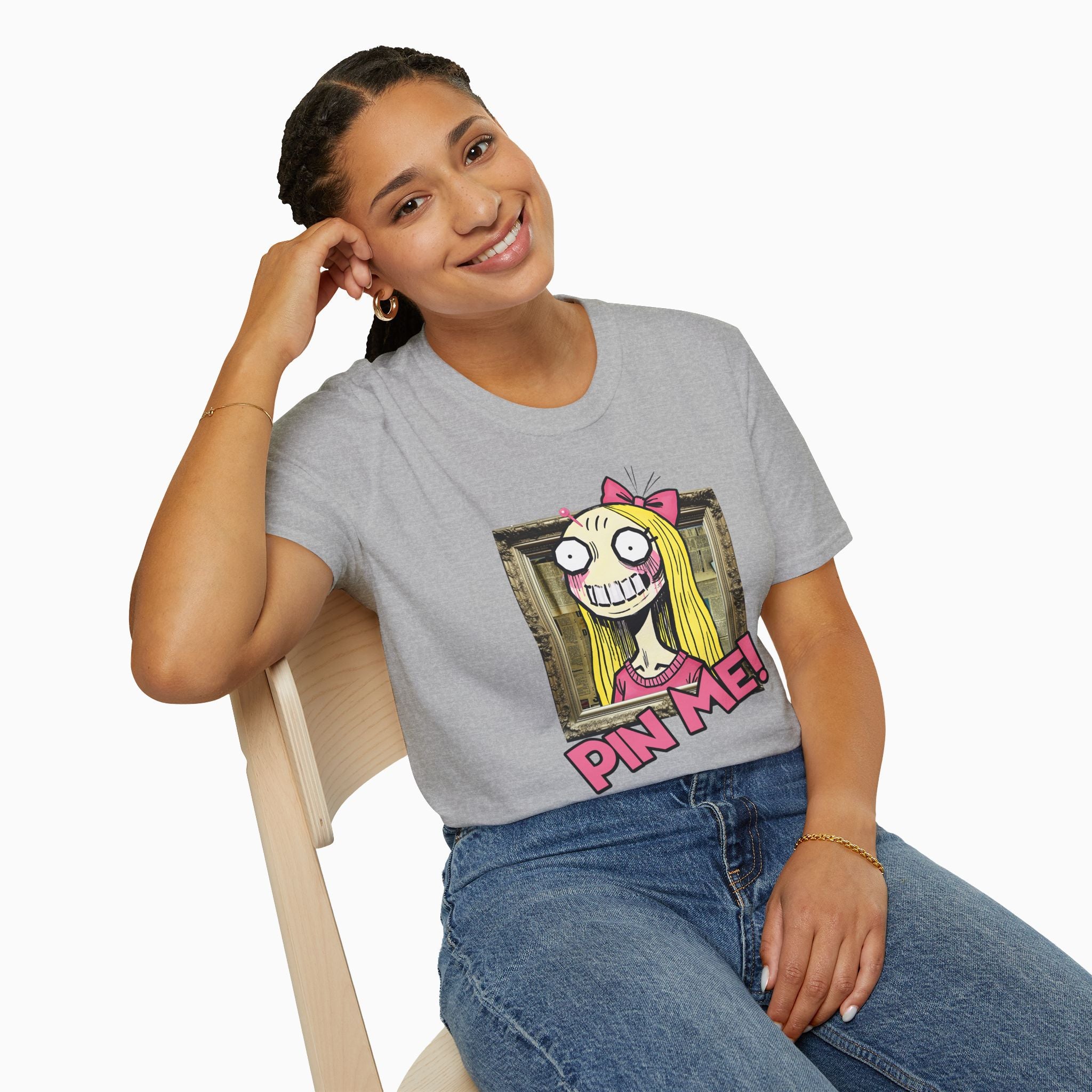 Pin Me Unisex T-Shirt - Premium 100% Cotton Classic Crew Neck Tee