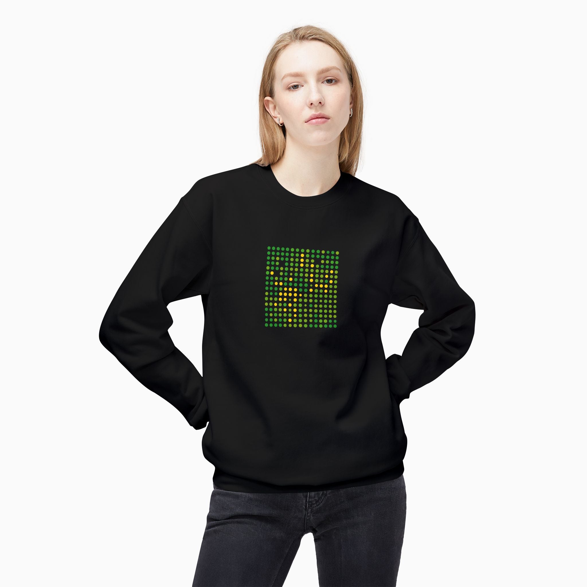Green & Yellow QR Code Unisex Sweatshirt