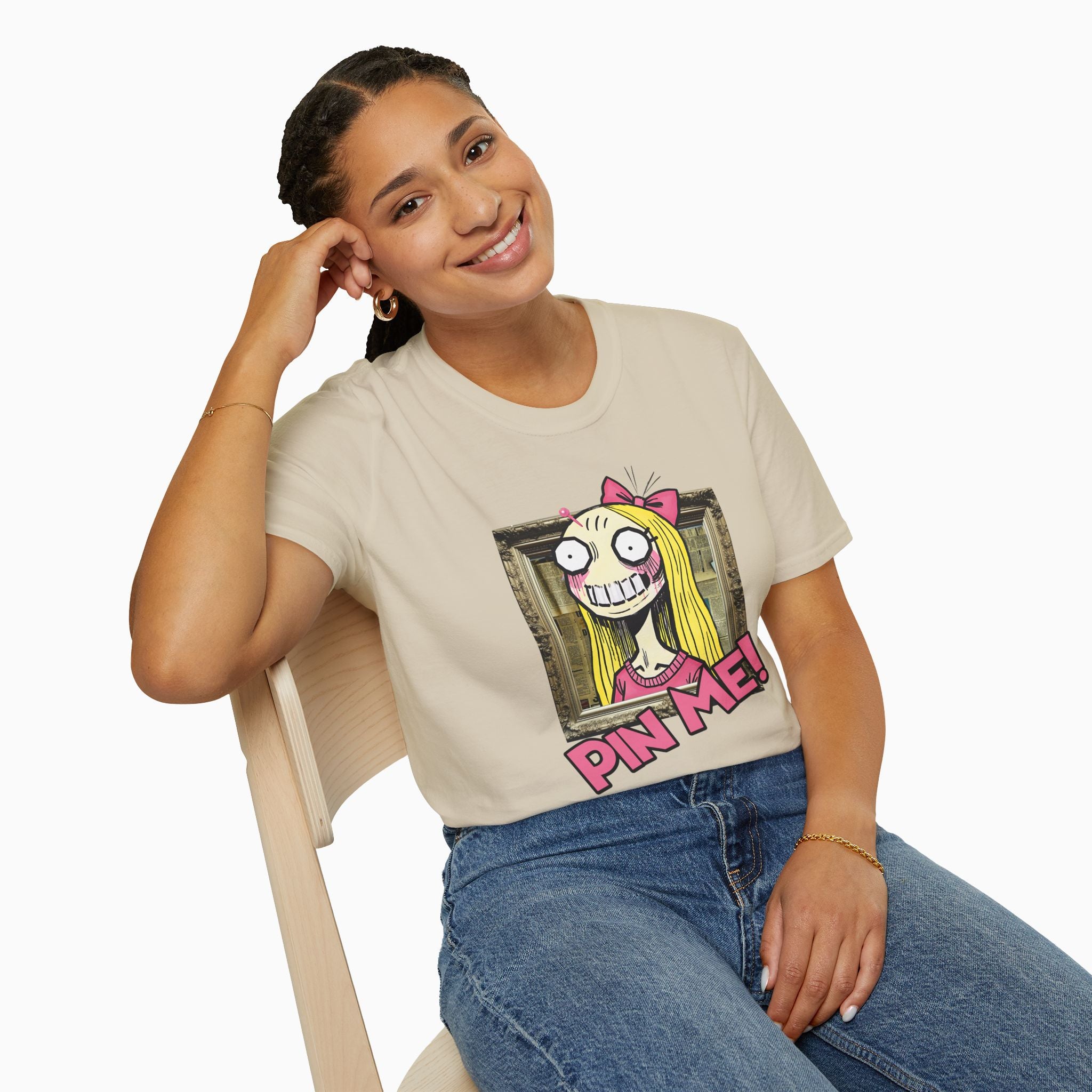 Pin Me Unisex T-Shirt - Premium 100% Cotton Classic Crew Neck Tee