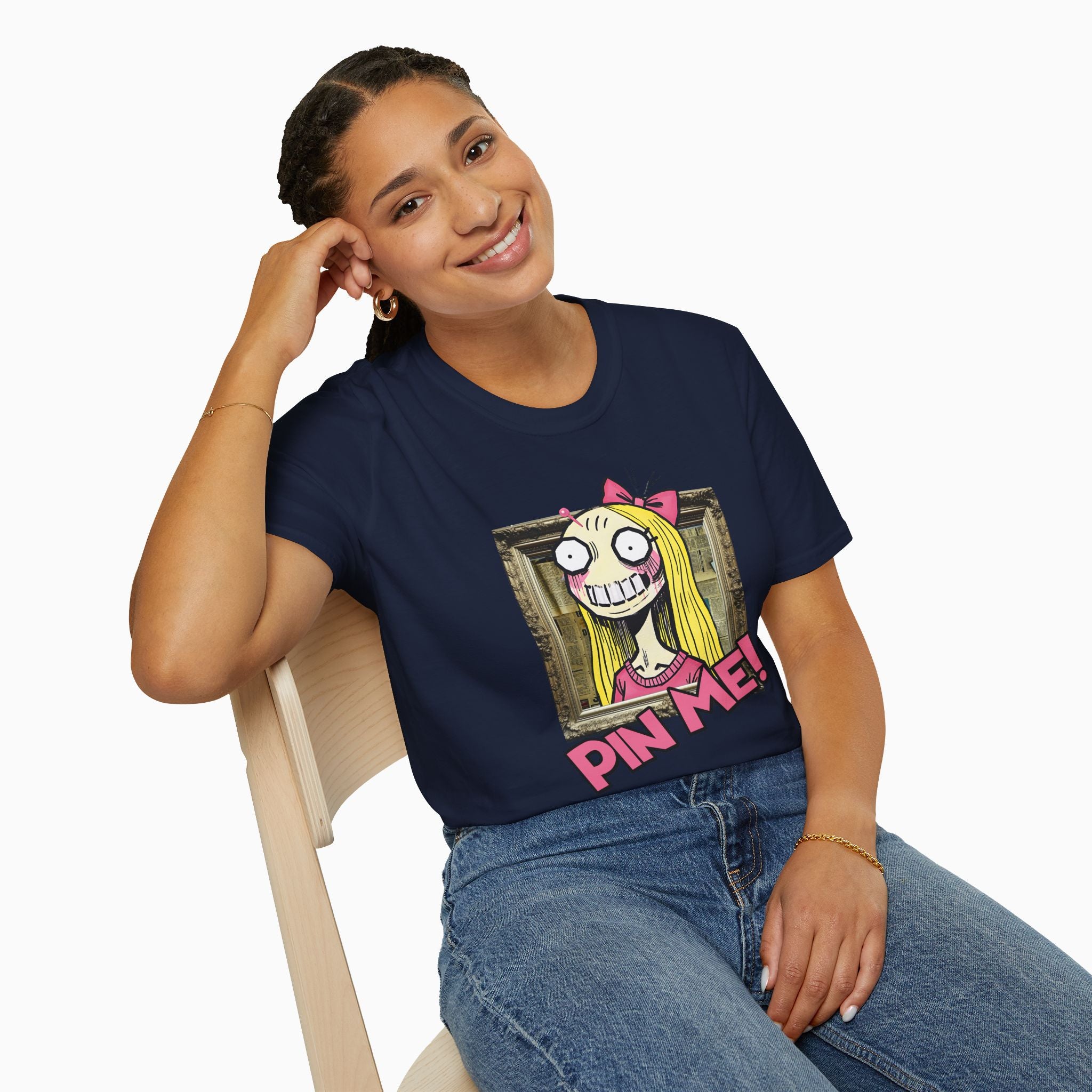 Pin Me Unisex T-Shirt - Premium 100% Cotton Classic Crew Neck Tee