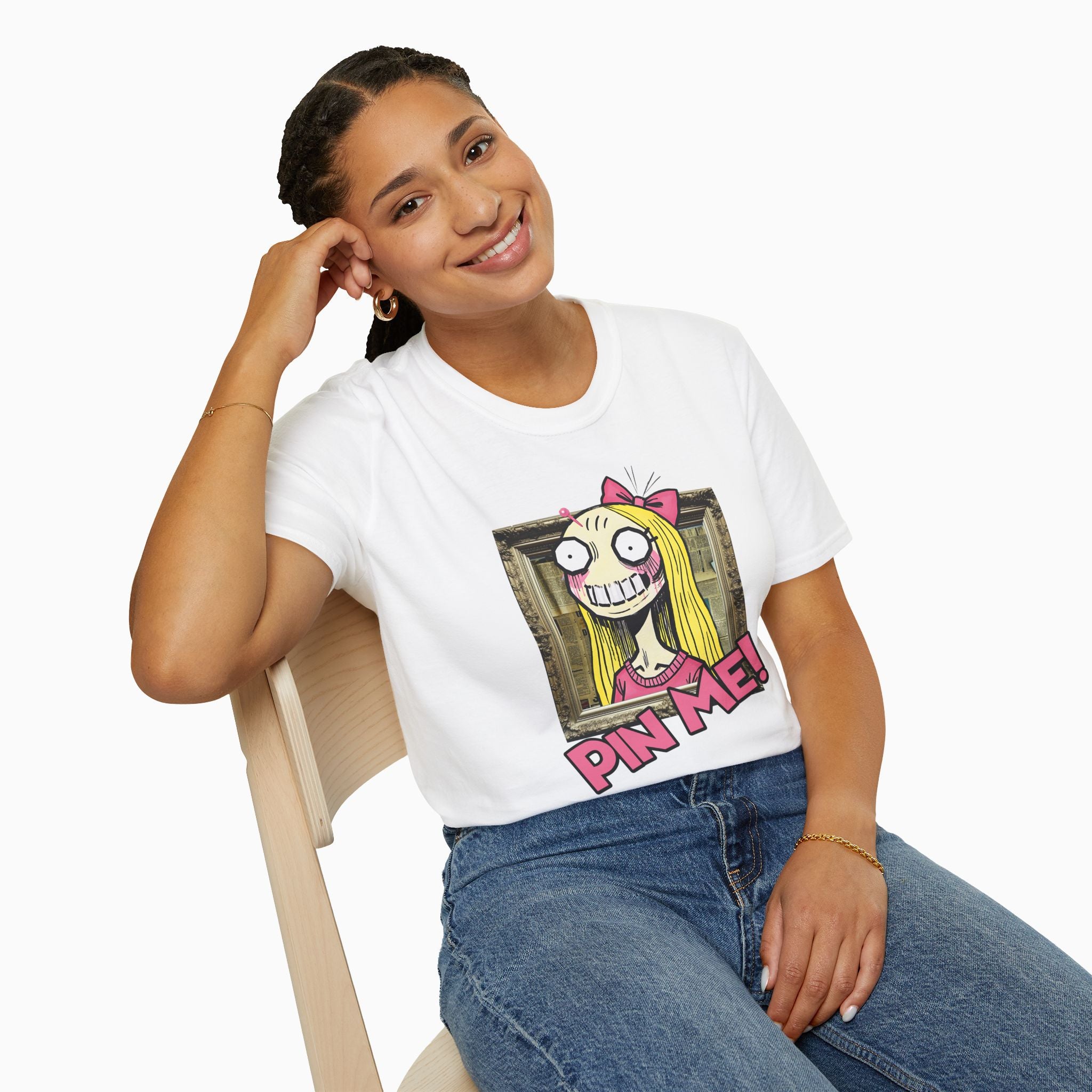 Pin Me Unisex T-Shirt - Premium 100% Cotton Classic Crew Neck Tee