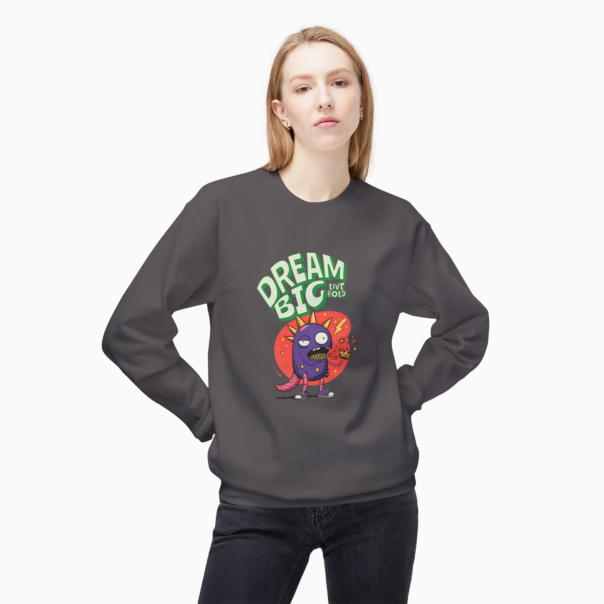 Dream Big, Live Bold Unisex Sweatshirt | Soft 80% Cotton Comfort