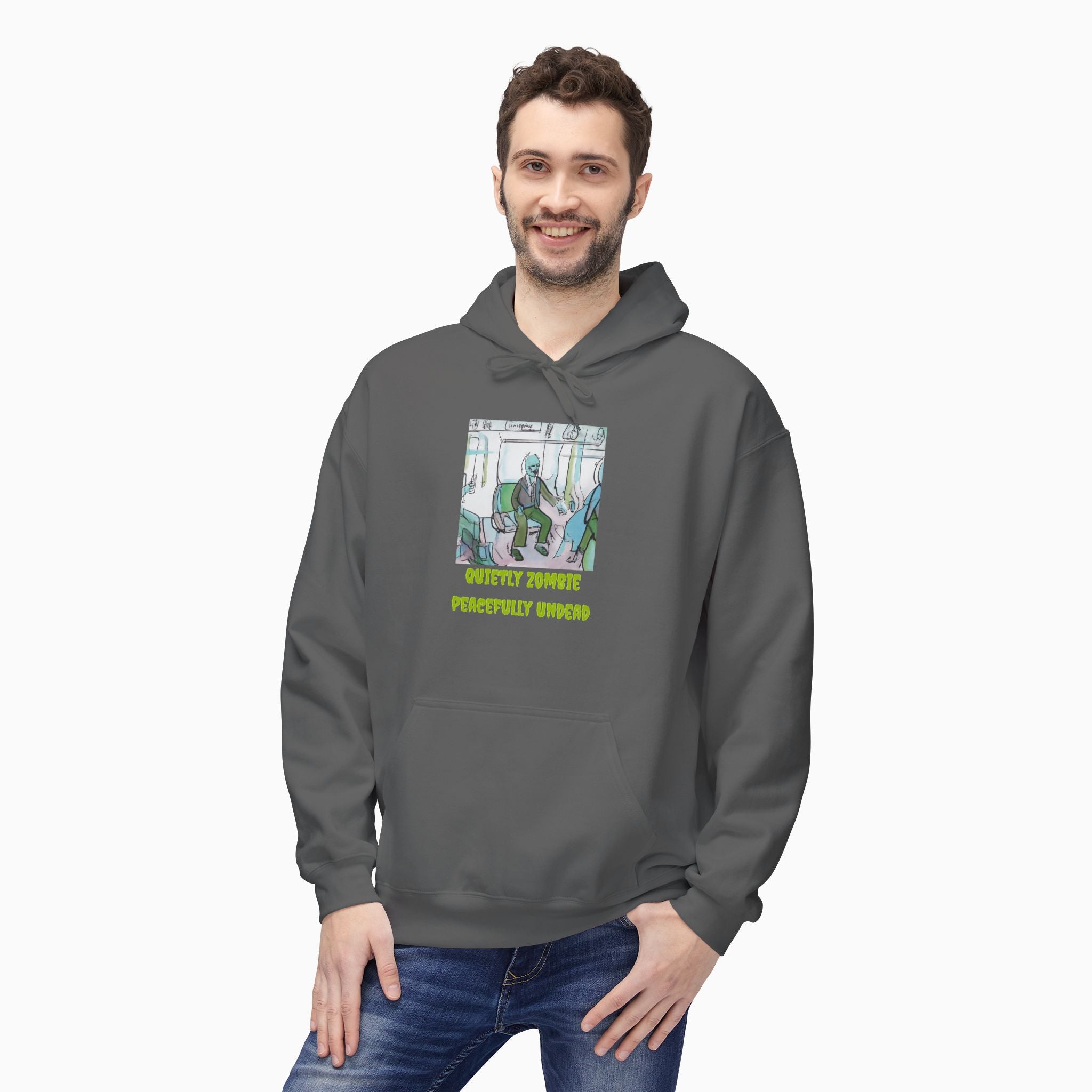 Quietly Zombie Peacefully Undead Unisex Hoodie