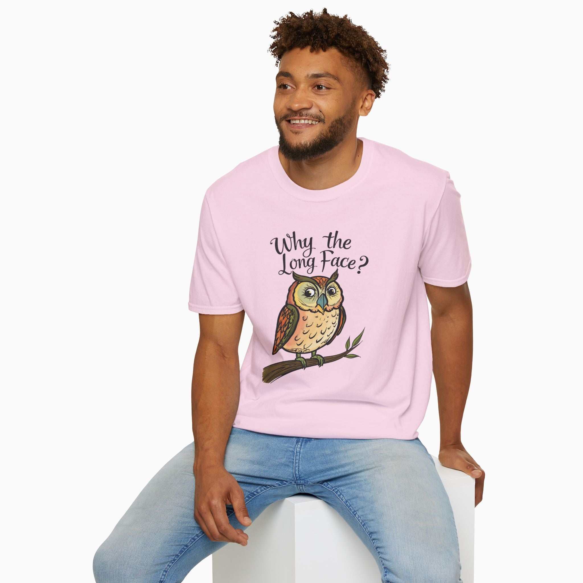 Night Owl Why the Long Face Unisex T-Shirt