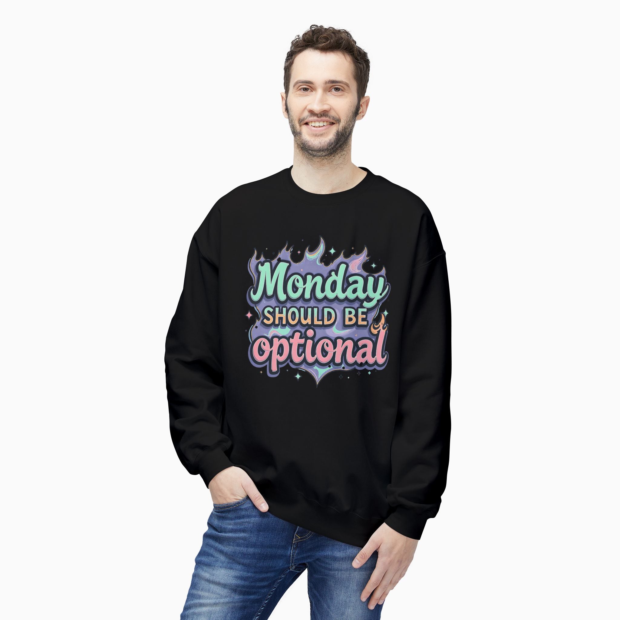 Monday Should Be Optional Sweatshirt - Unisex Comfort by Woollieemix