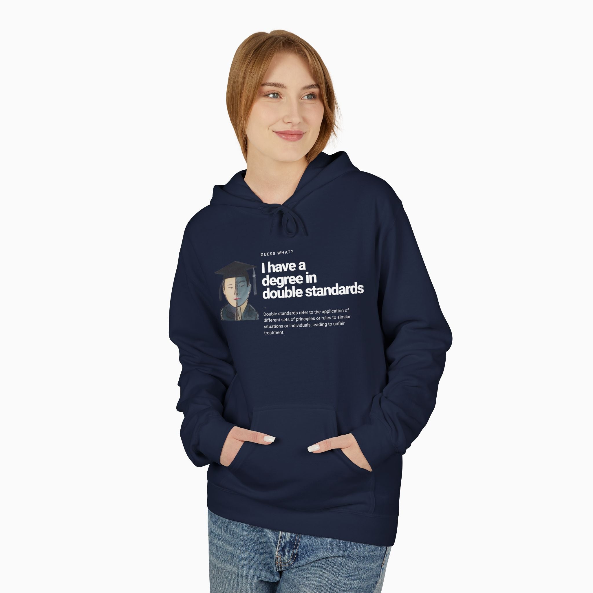 I Have a Degree in Double Standards Dark Humor Unisex Hoodie