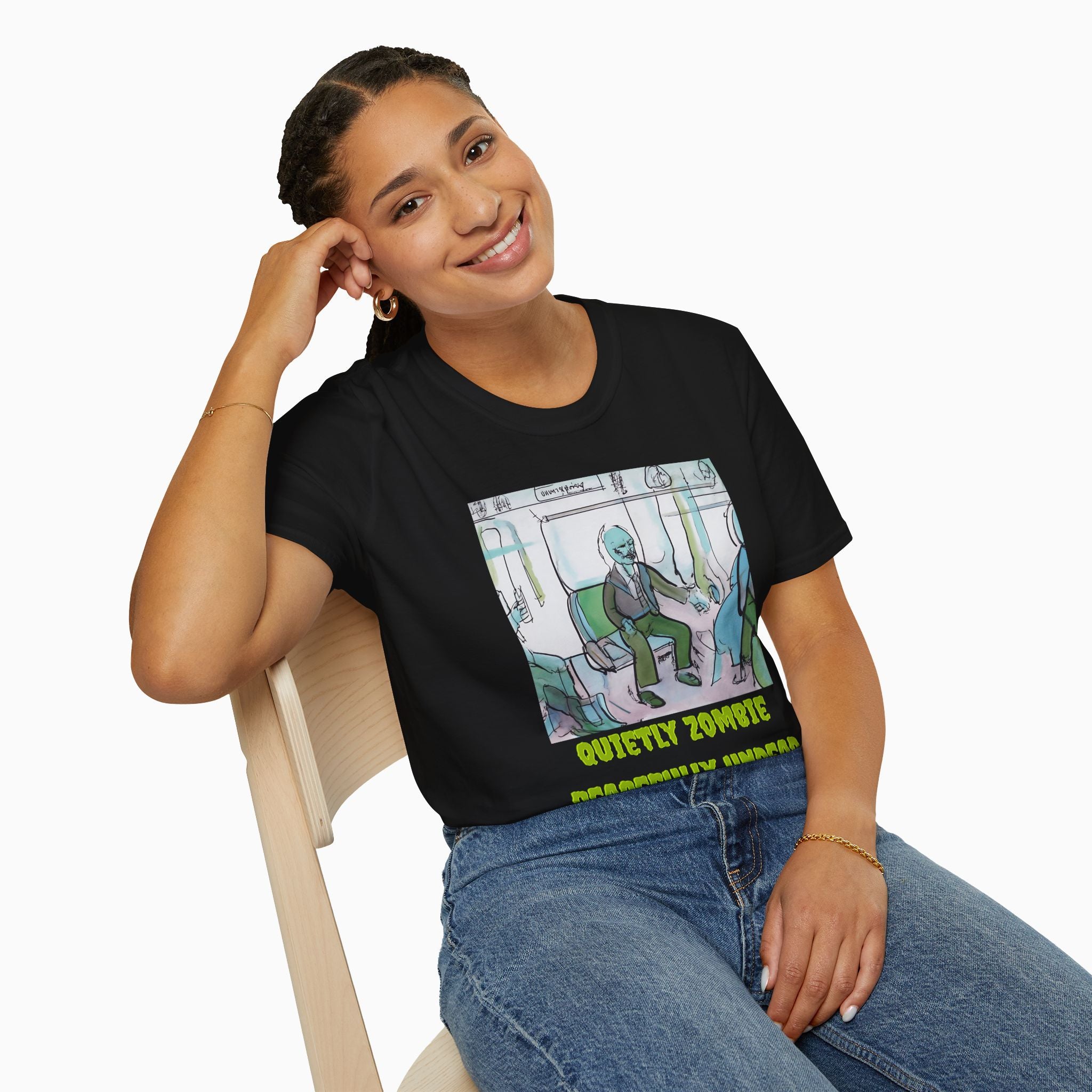 Quietly Zombie Peacefully Undead Unisex T-Shirt